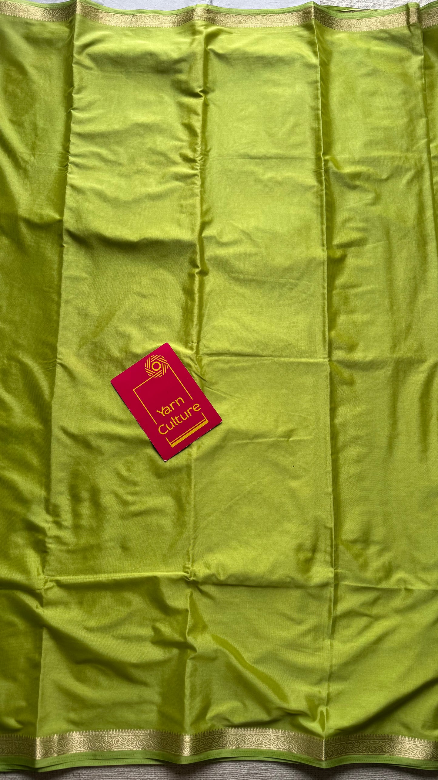 Lime green, Mysore semi-silk - YCDESE18