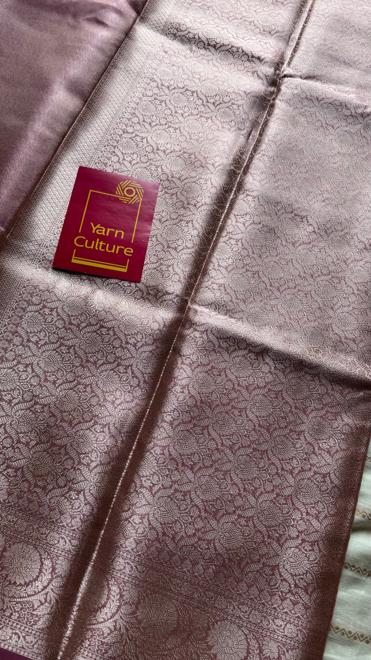 Pink tissue Banarasi saree with zari border - YCBLTOC90