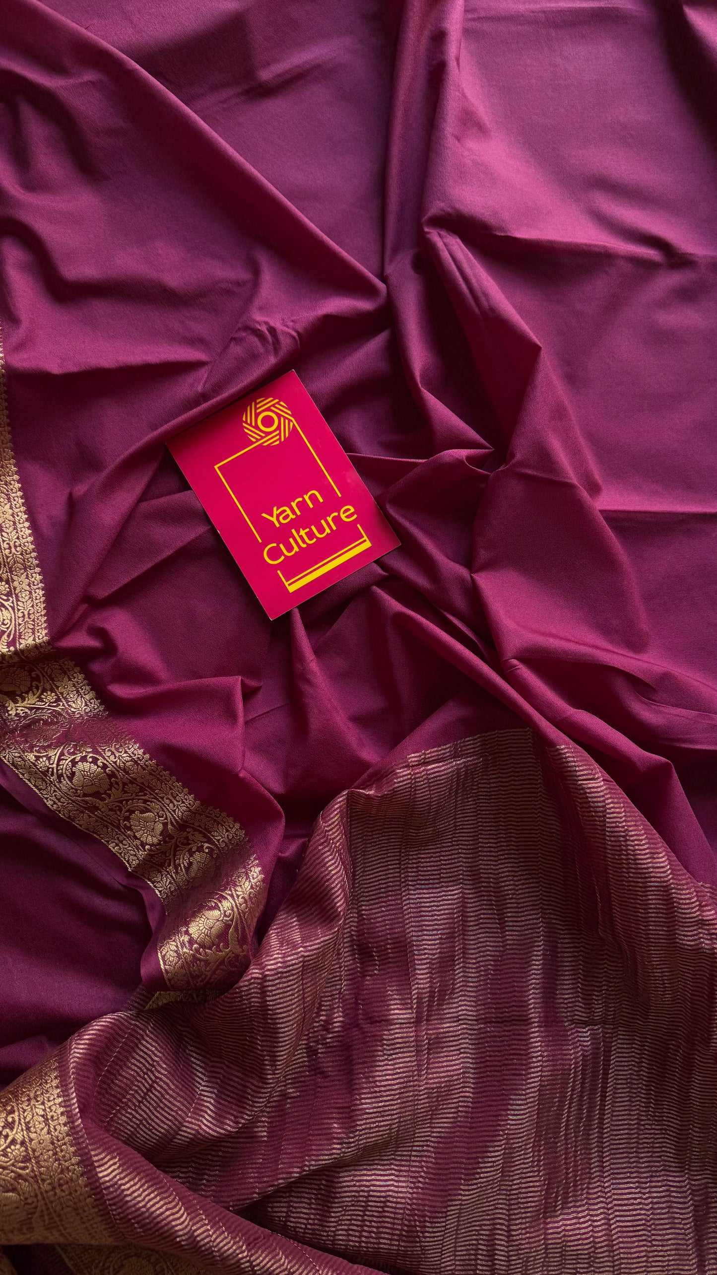 Maroon Mysore semi crepe silk saree - YCLOKFE242