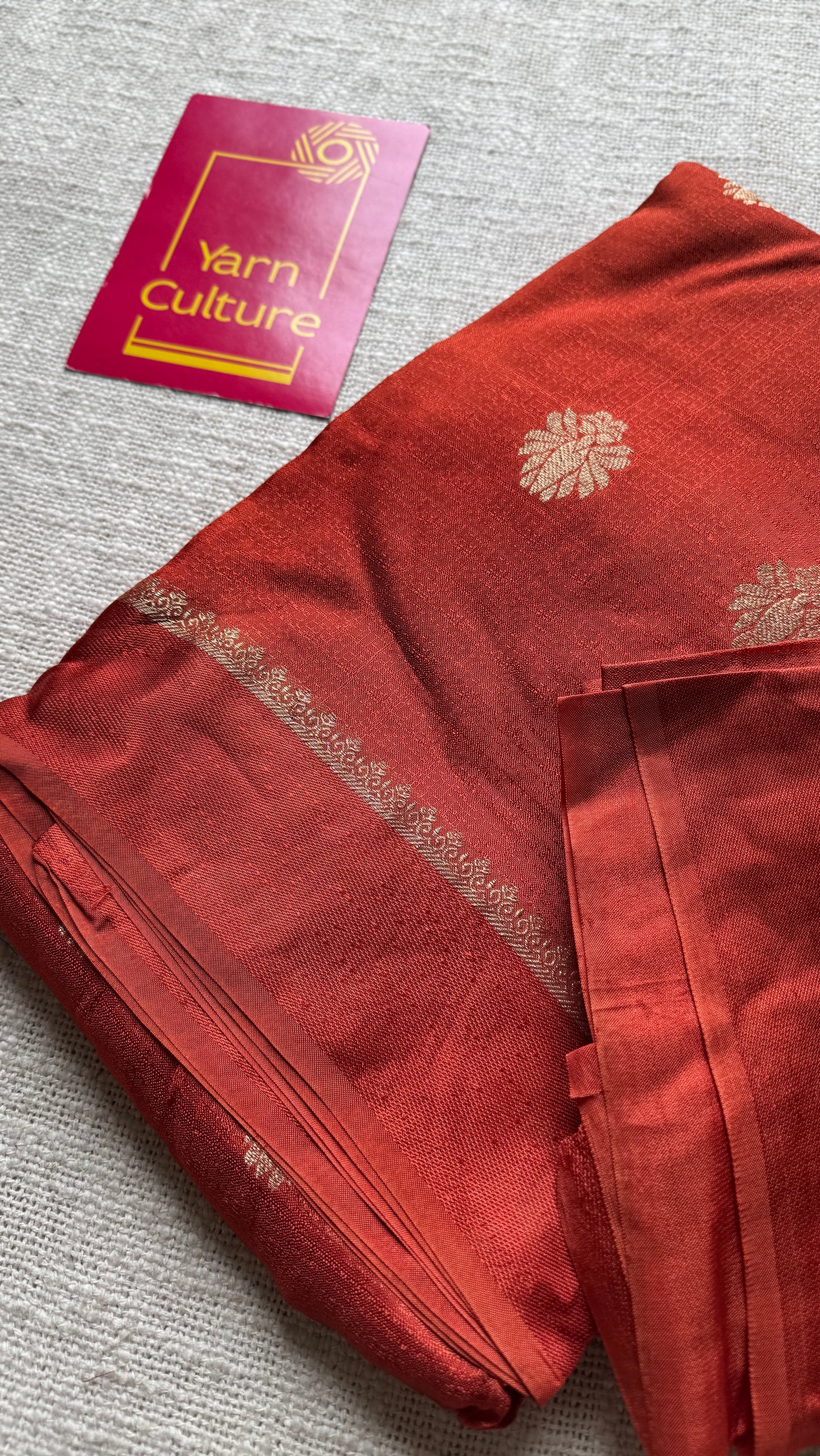 Burnt orange in khadi silk - YCDOSFE16