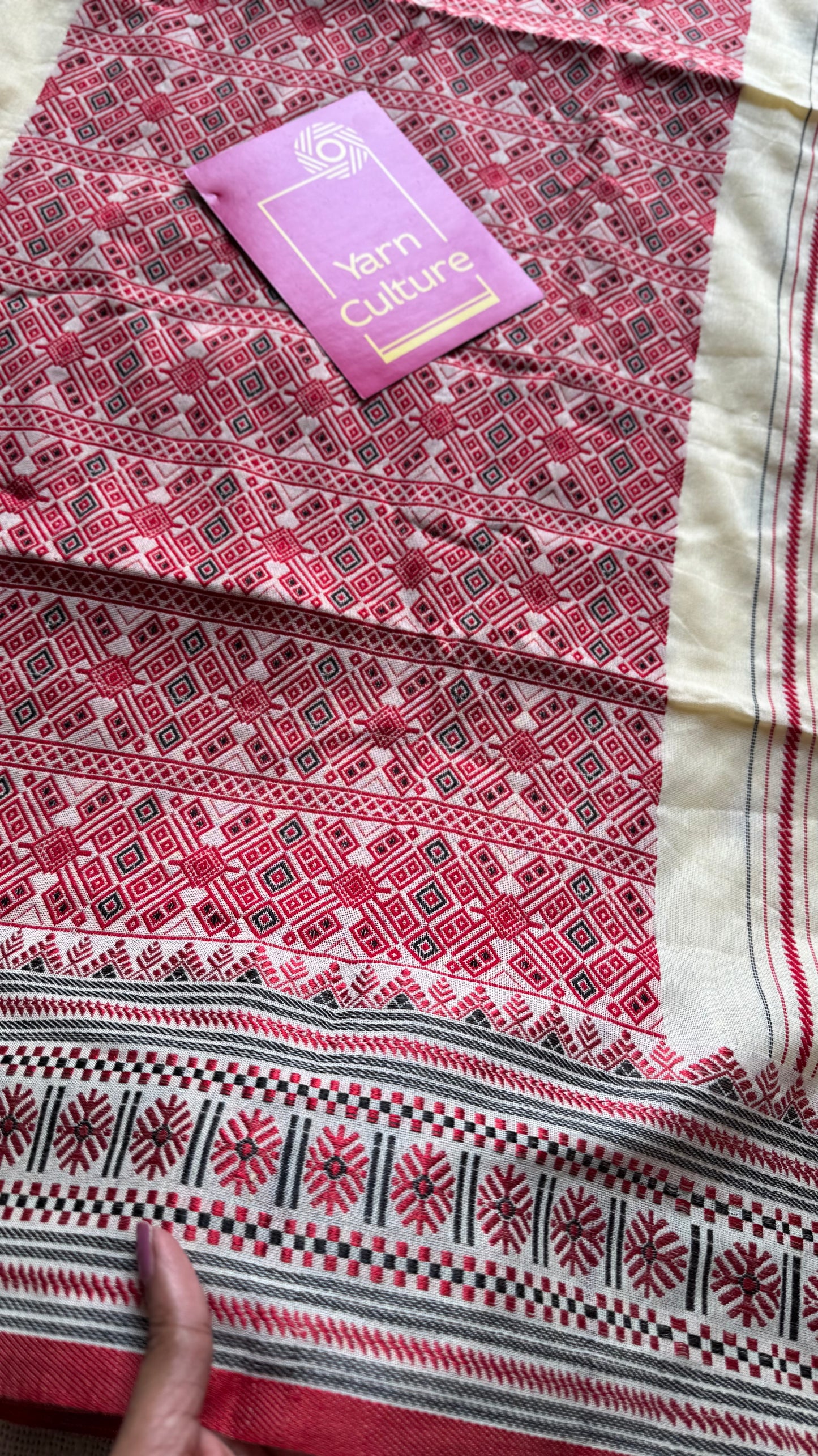 Naamghor (নামঘৰ) - Inspired by Assamese prayer space, calm and rooted, soft cotton - YCHOTEAJA210