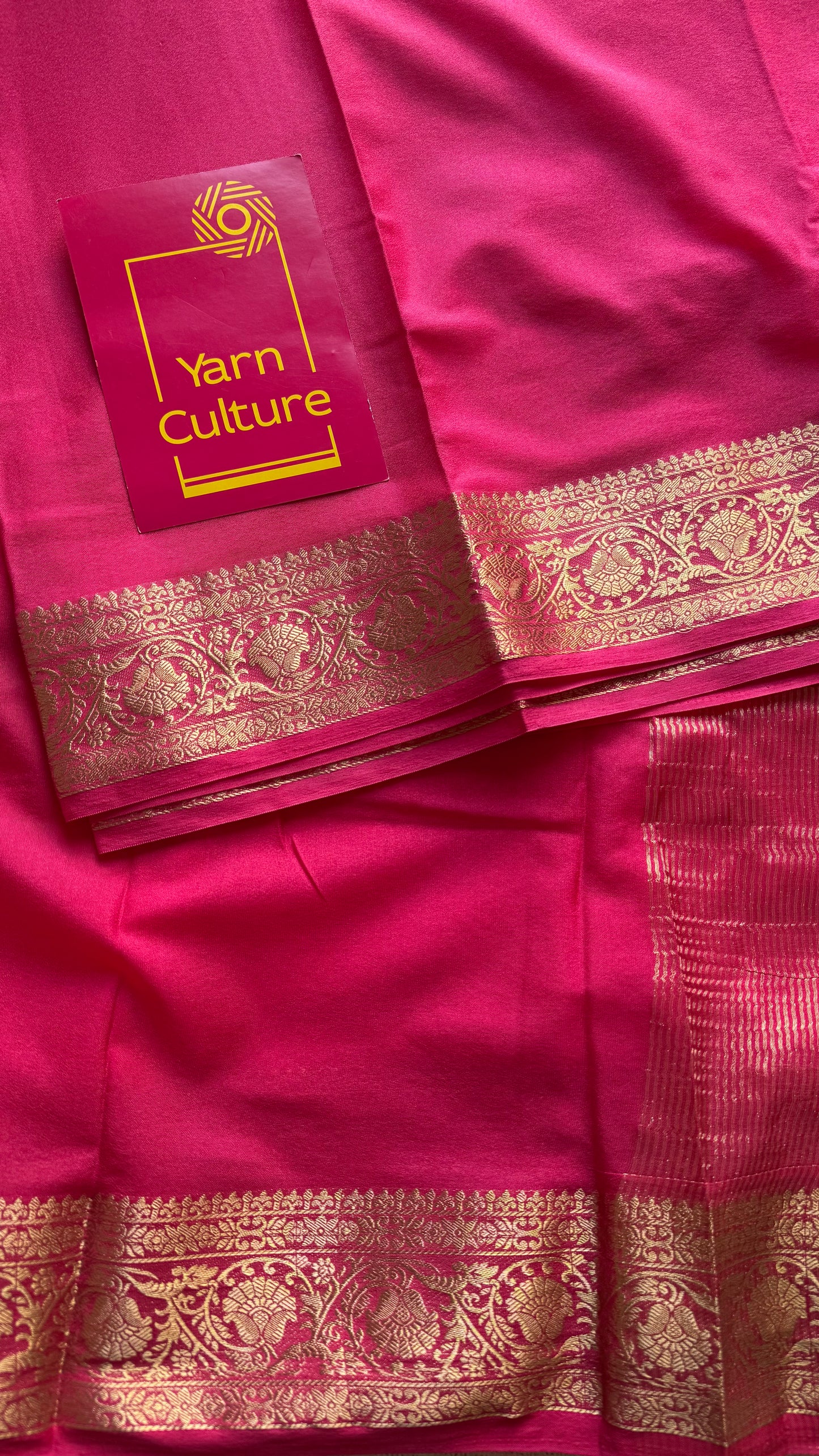 Peach pink Mysore semi crepe silk saree - YCLOKFE239