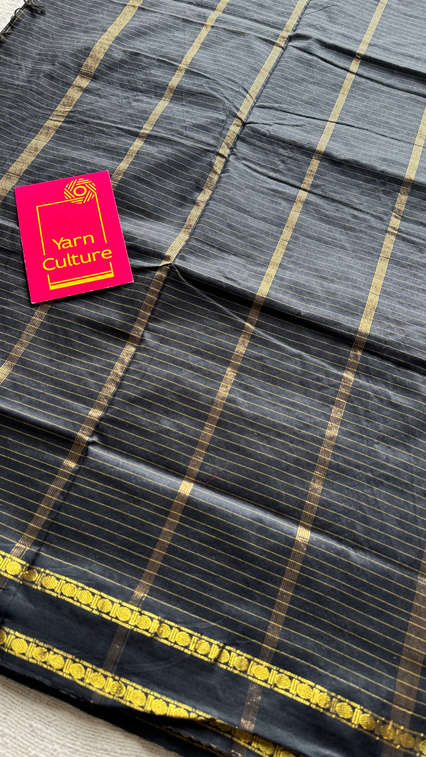 Black, arani checks, cotton silk - YCCOTNJUAR16