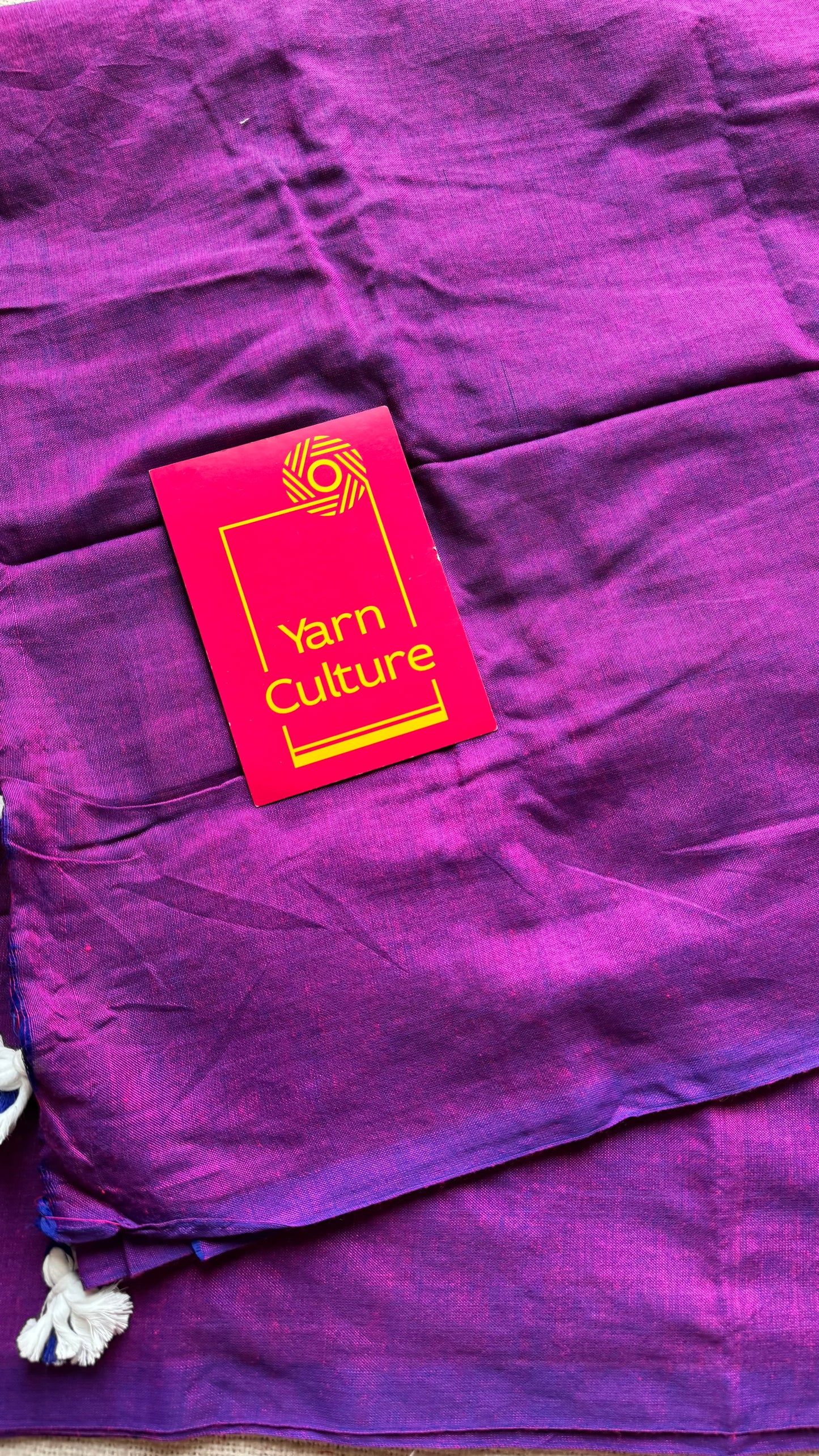Purple pink soft cotton saree  - YCBCKCAP26