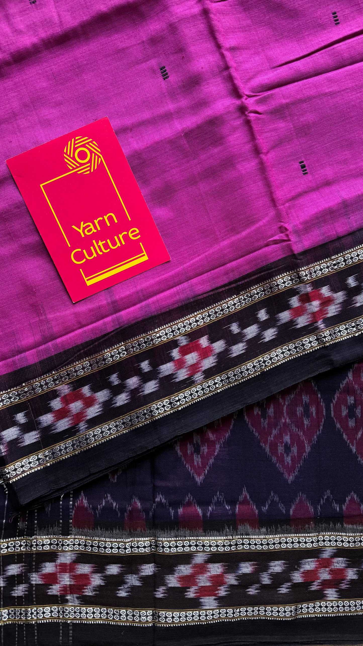 Jamuni - purple pink Sambalpuri handloom cotton - YCHOTESJA205
