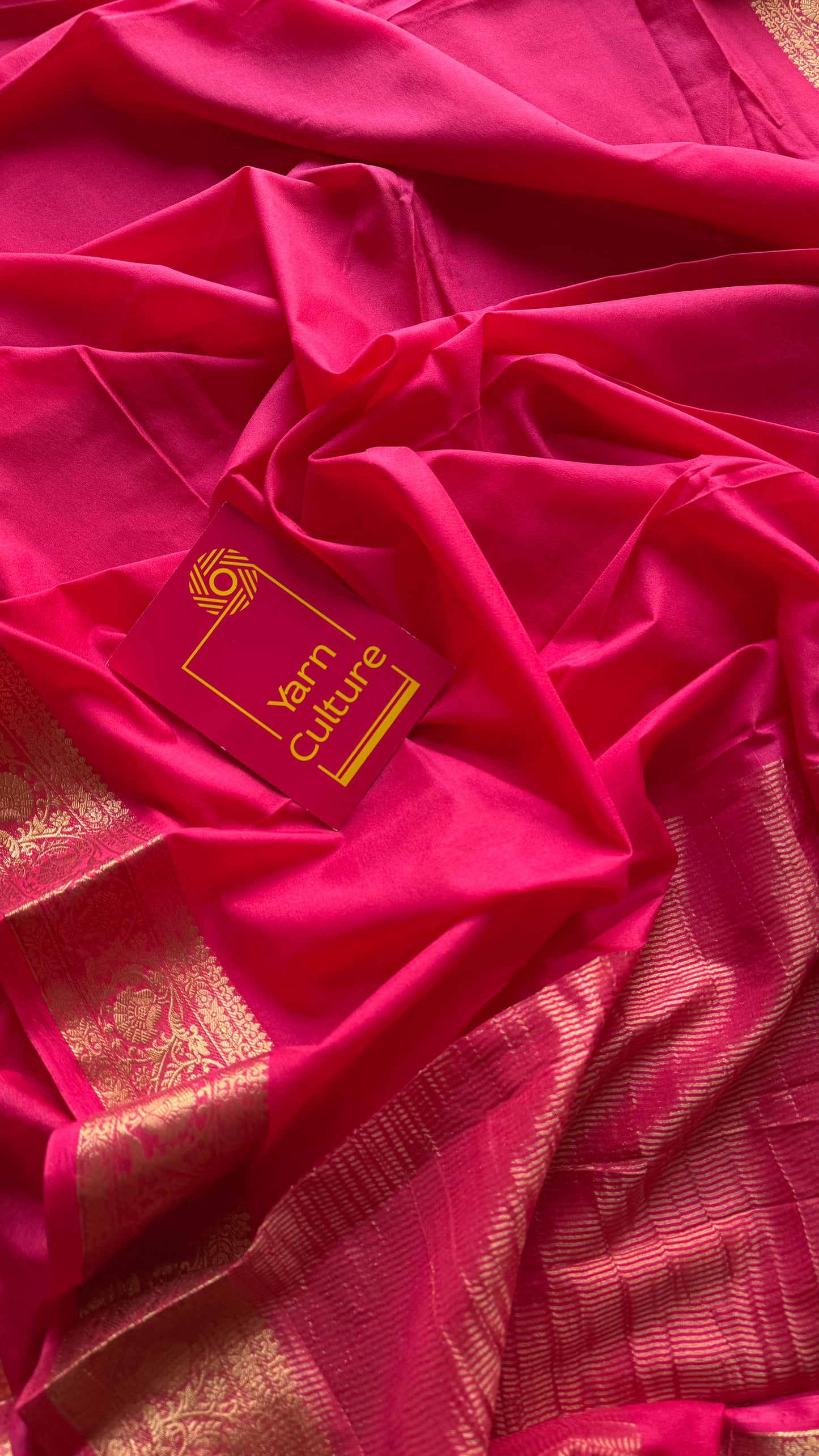 Peach pink Mysore semi crepe silk saree - YCLOKFE239