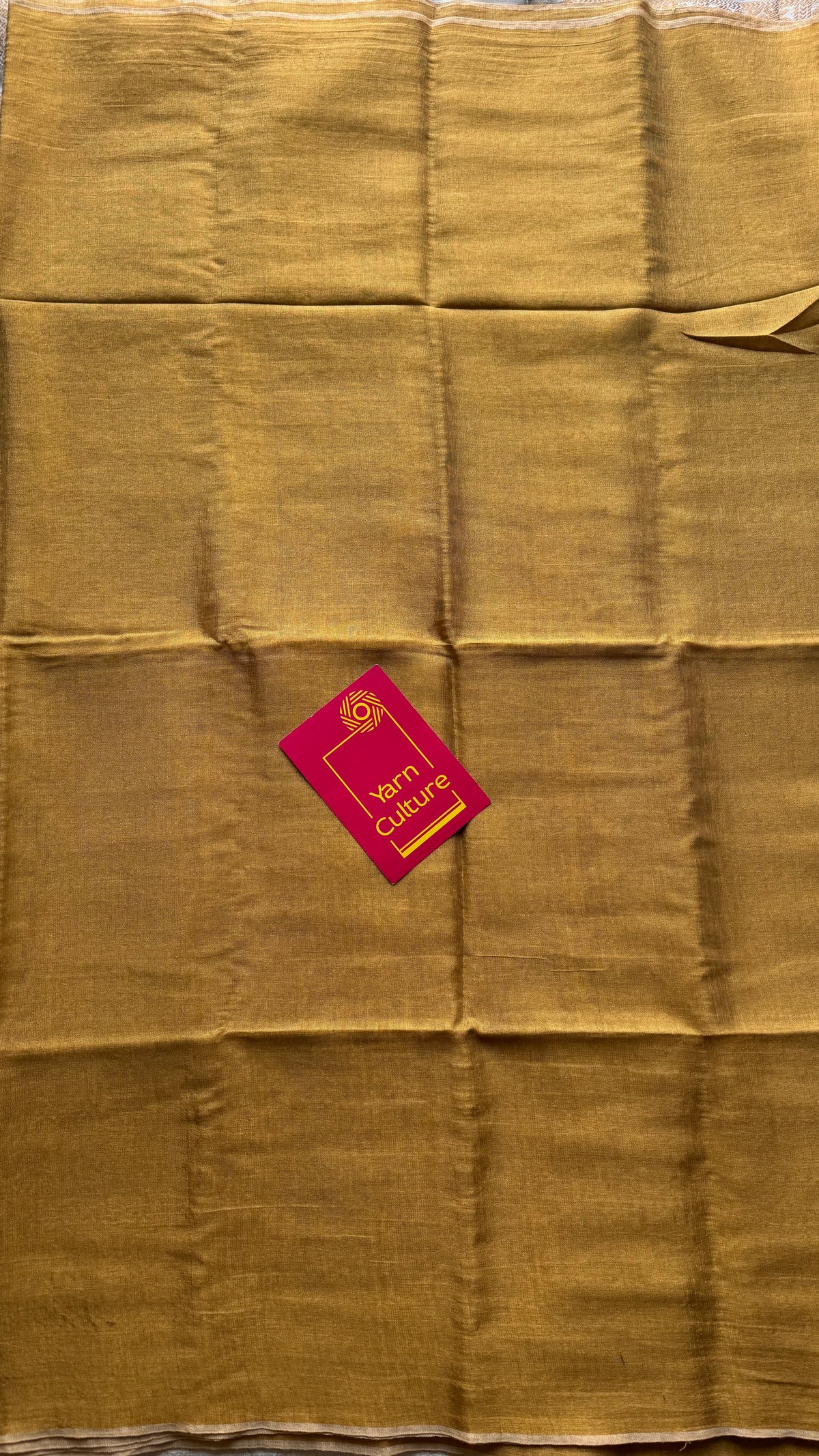 Plain gold, dual tone metallic tissue linen saree - YCBCLTOC60