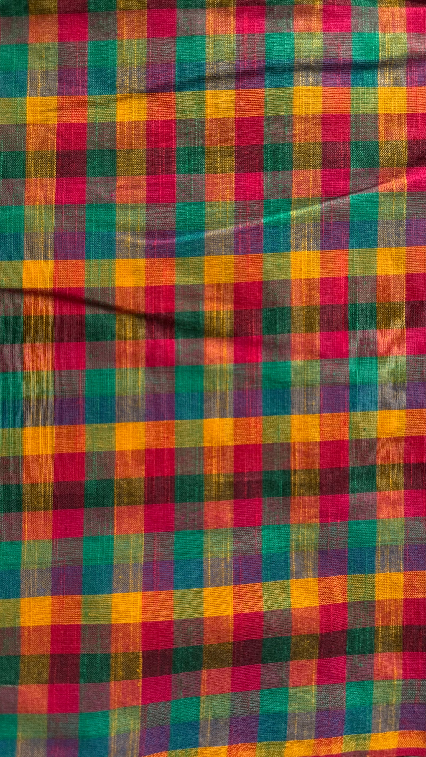 Multicoloured Madras Checks in Pure Cotton Fabric - YCSEFB03