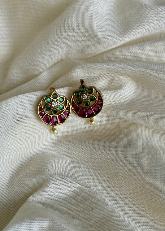 Bugadi clip-on (non pierced), kundan stones - YCAGEBU274