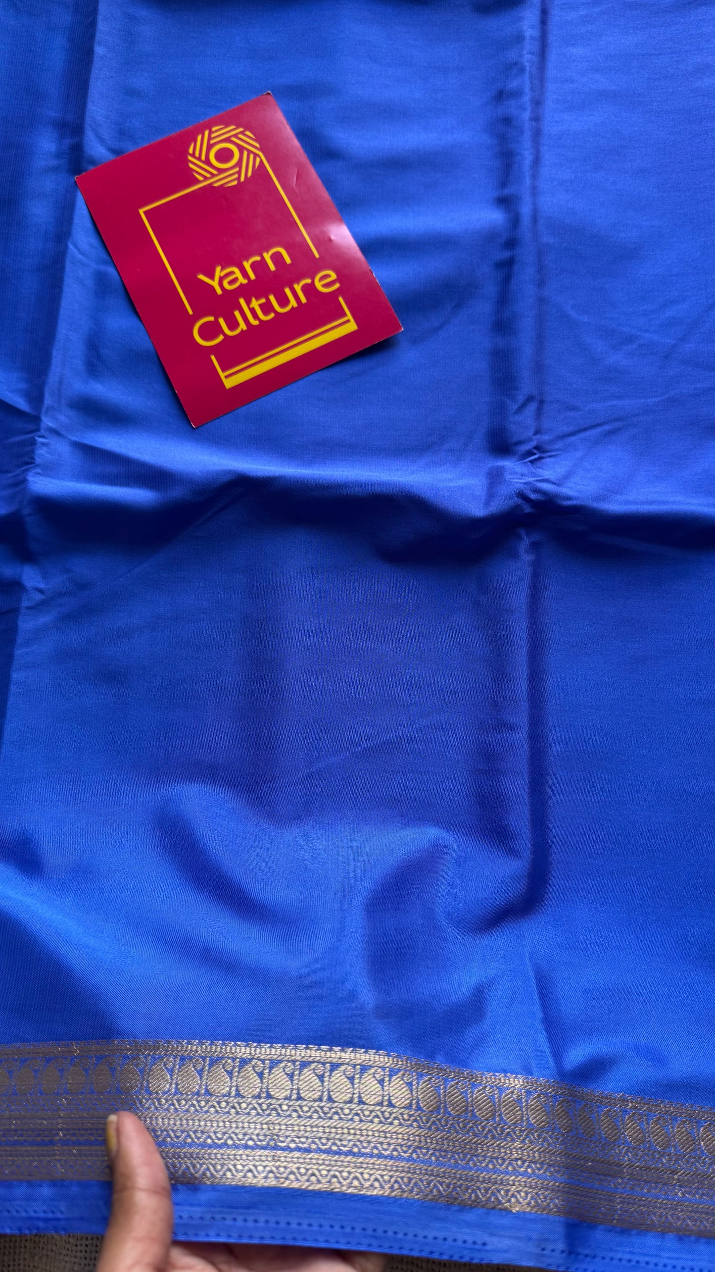 Blue Mysore semi crepe silk saree - YCLOKFE235