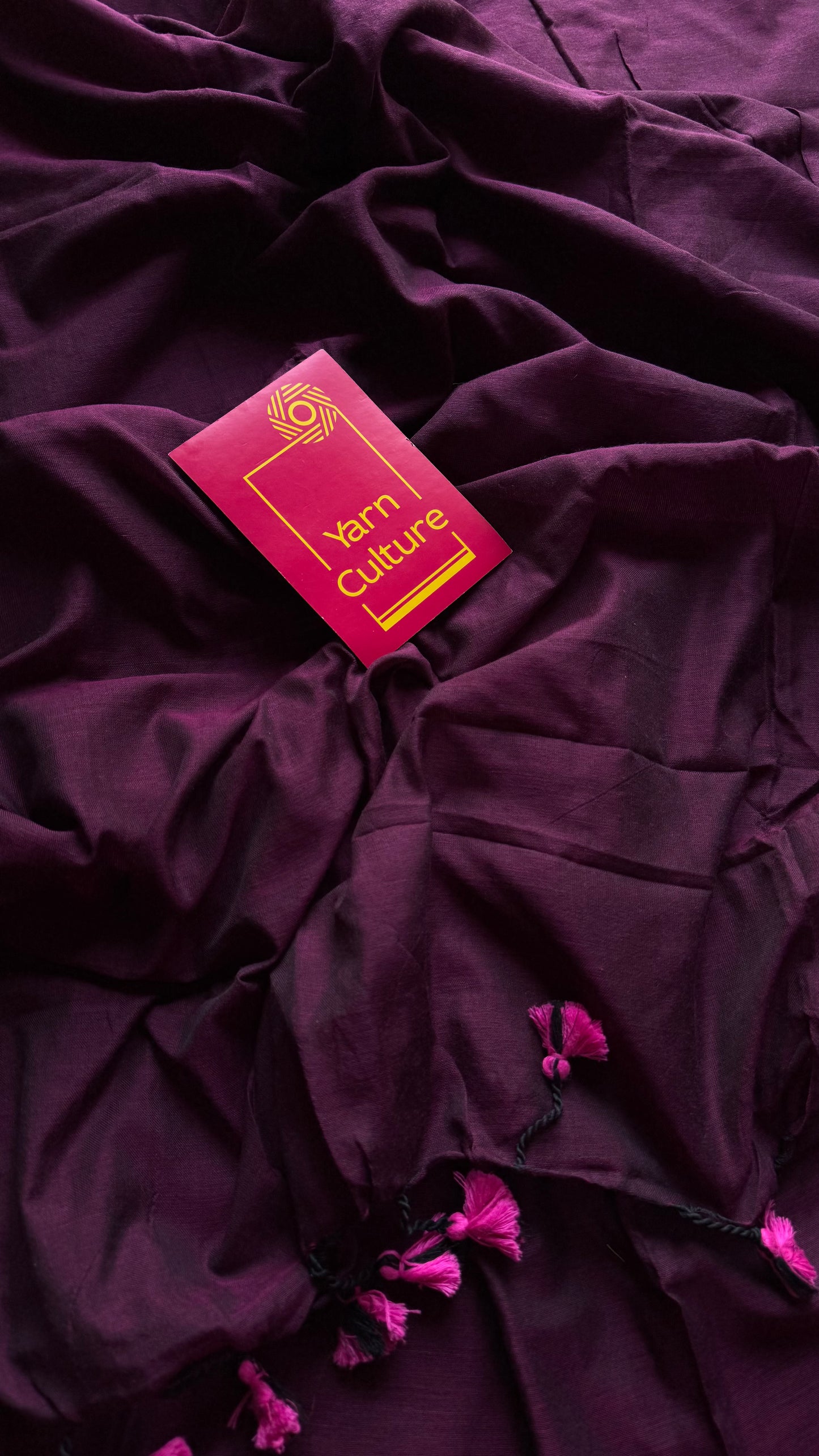 Wine soft cotton saree  - YCBCKCAP20