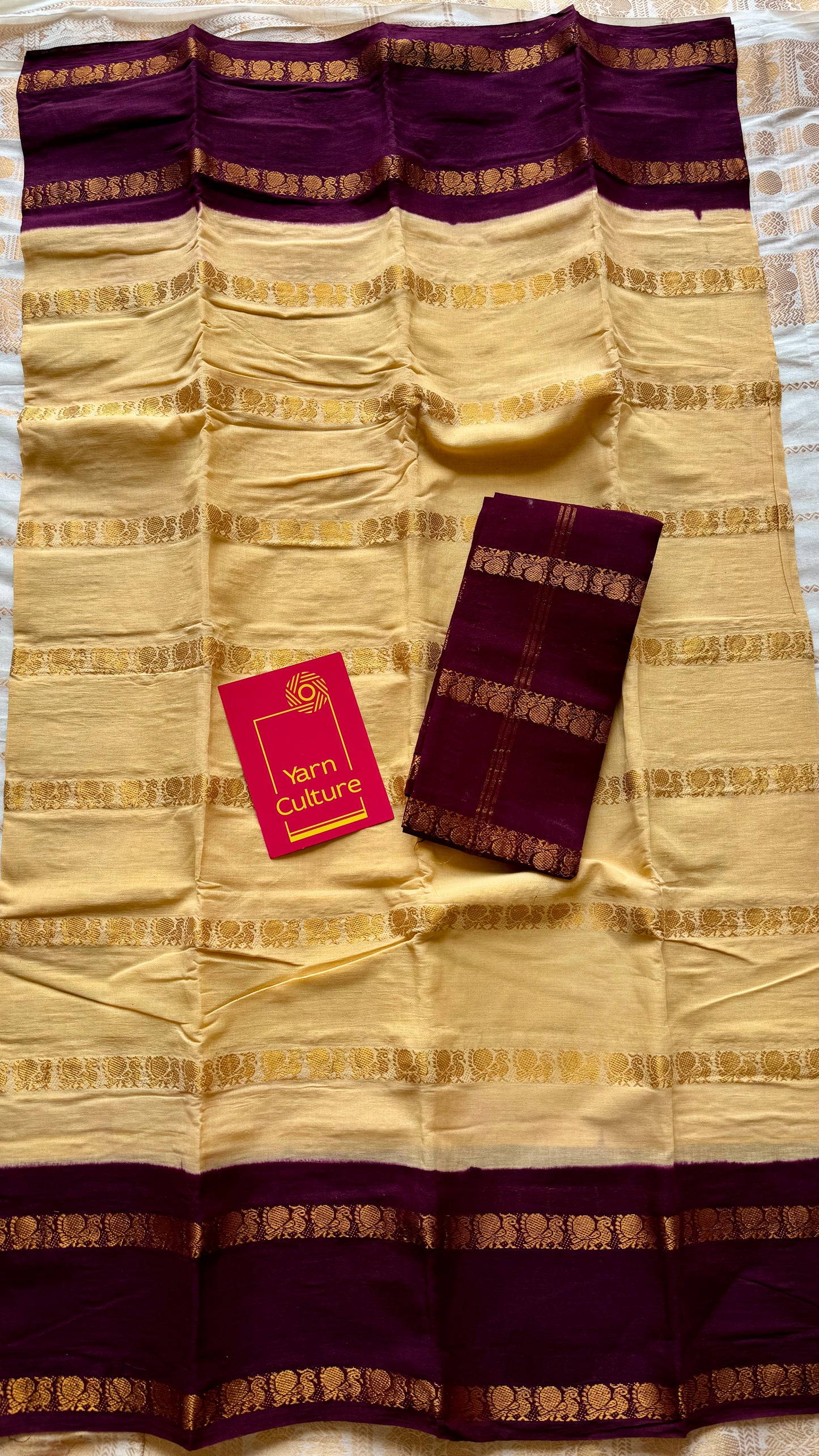 Sandal with maroon contrast, peacock zari striped sungudi, kattuchayam dyed madurai cotton - YCIEON96