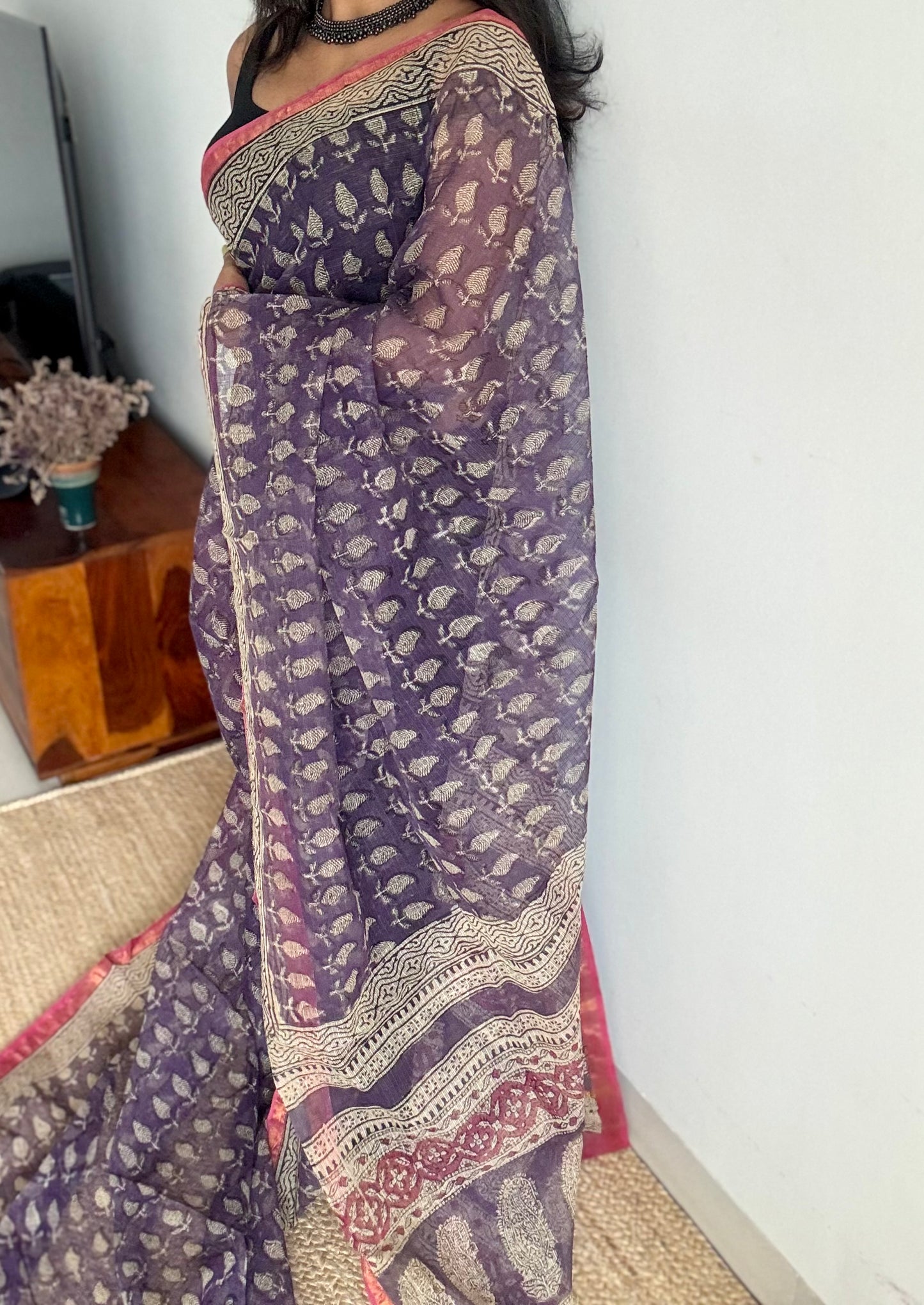 Raagmalika, Kota Doria with zari border - YCTORDEKD19