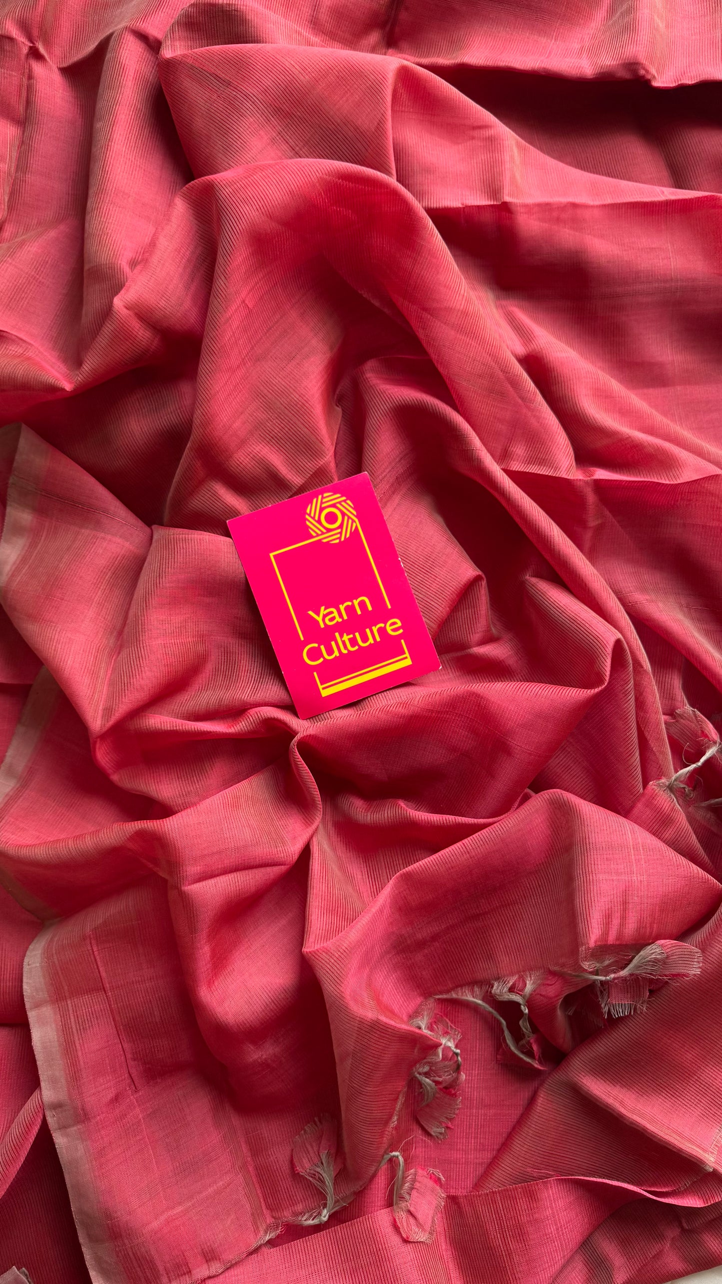 Plain red dual tone, mangalgiri silk cotton, handwoven, soft, light weight - YCWOTDMSAP221