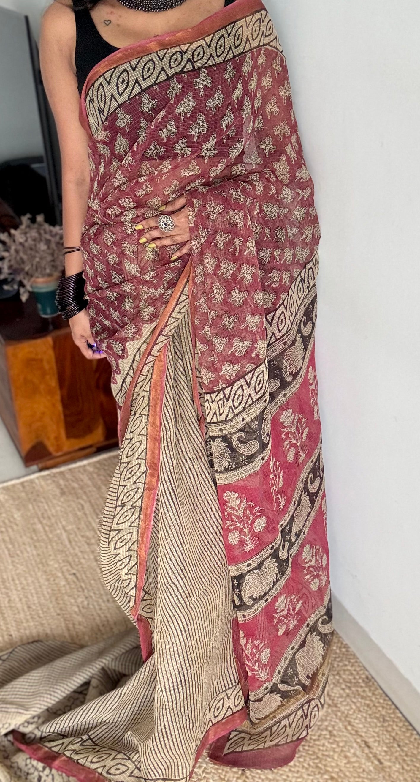 Gulrooh, Kota Doria with zari border - YCTOROCBP76