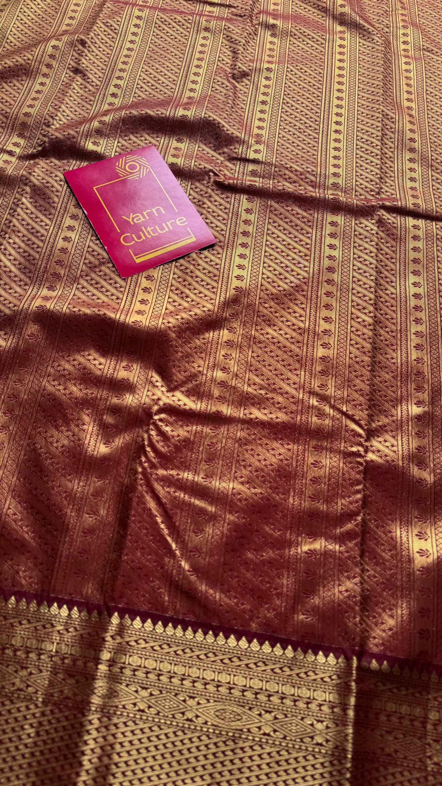 Harini - Emerald green with maroon, handloom korvai semi silk - YCCOTNFEJUKS07