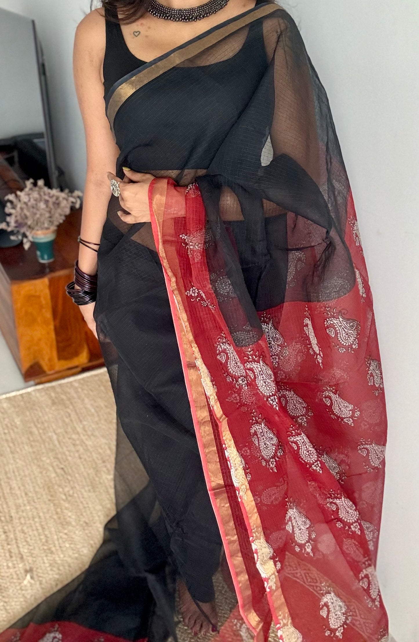 Noorja, Kota Doria with zari border - YCTOROCBP73