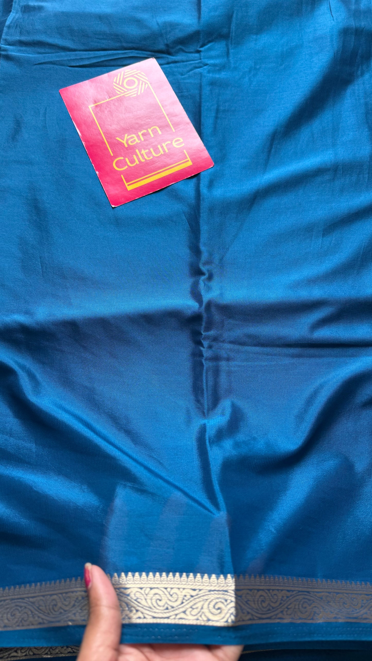 Peacock blue, Mysore semi-silk - YCDESE20