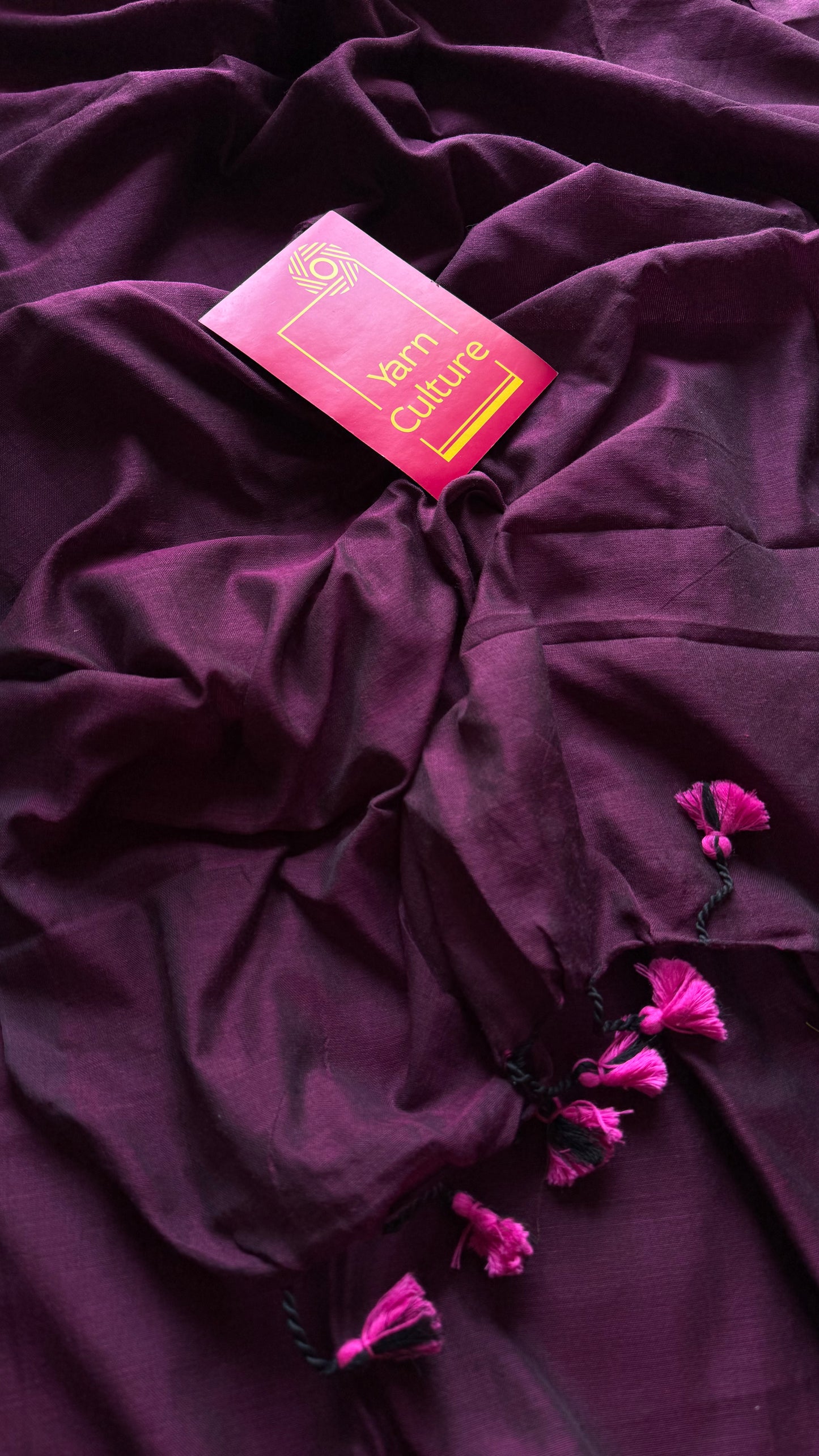 Wine soft cotton saree  - YCBCKCAP20