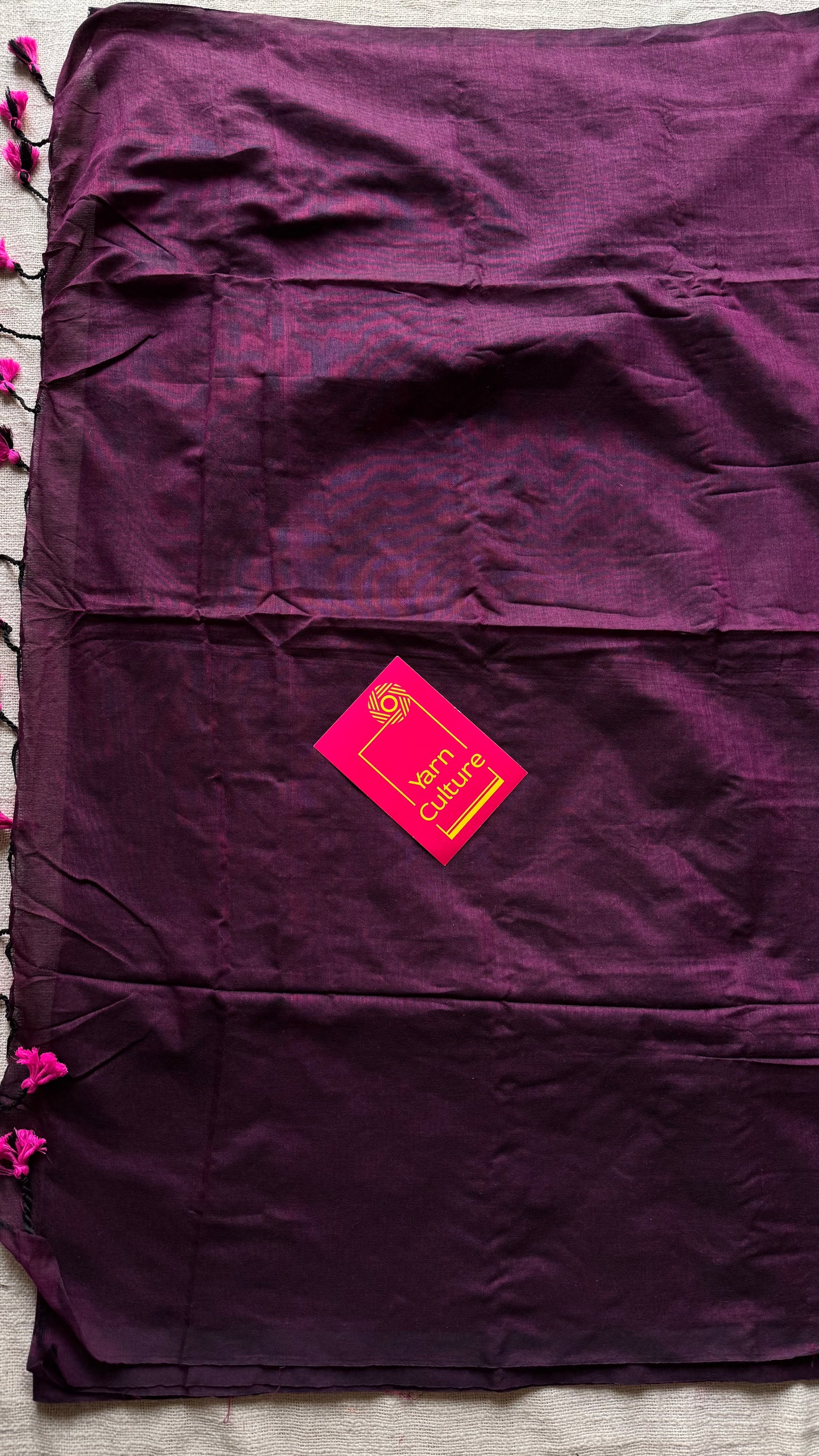 Wine soft cotton saree  - YCBCKCAP20
