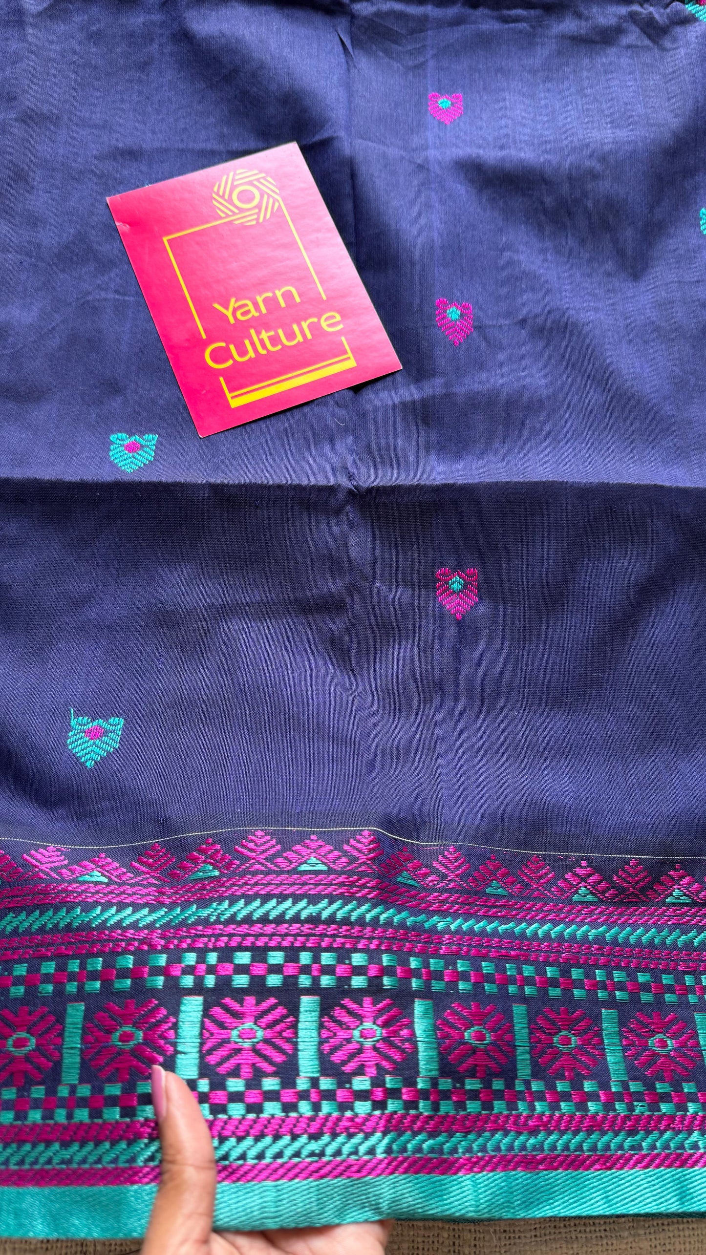 NeelPokh (নীলপখ) - Blue Butterfly, grace and color in motion, soft cotton - YCHOTEAJA206