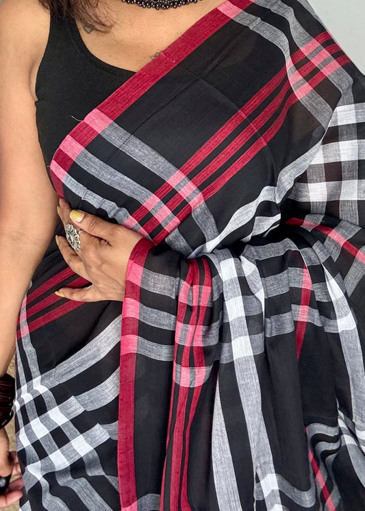 dhaniakhali saree, dhonekhali saree, bengal handloom saree, breathable summer saree, handloom saree