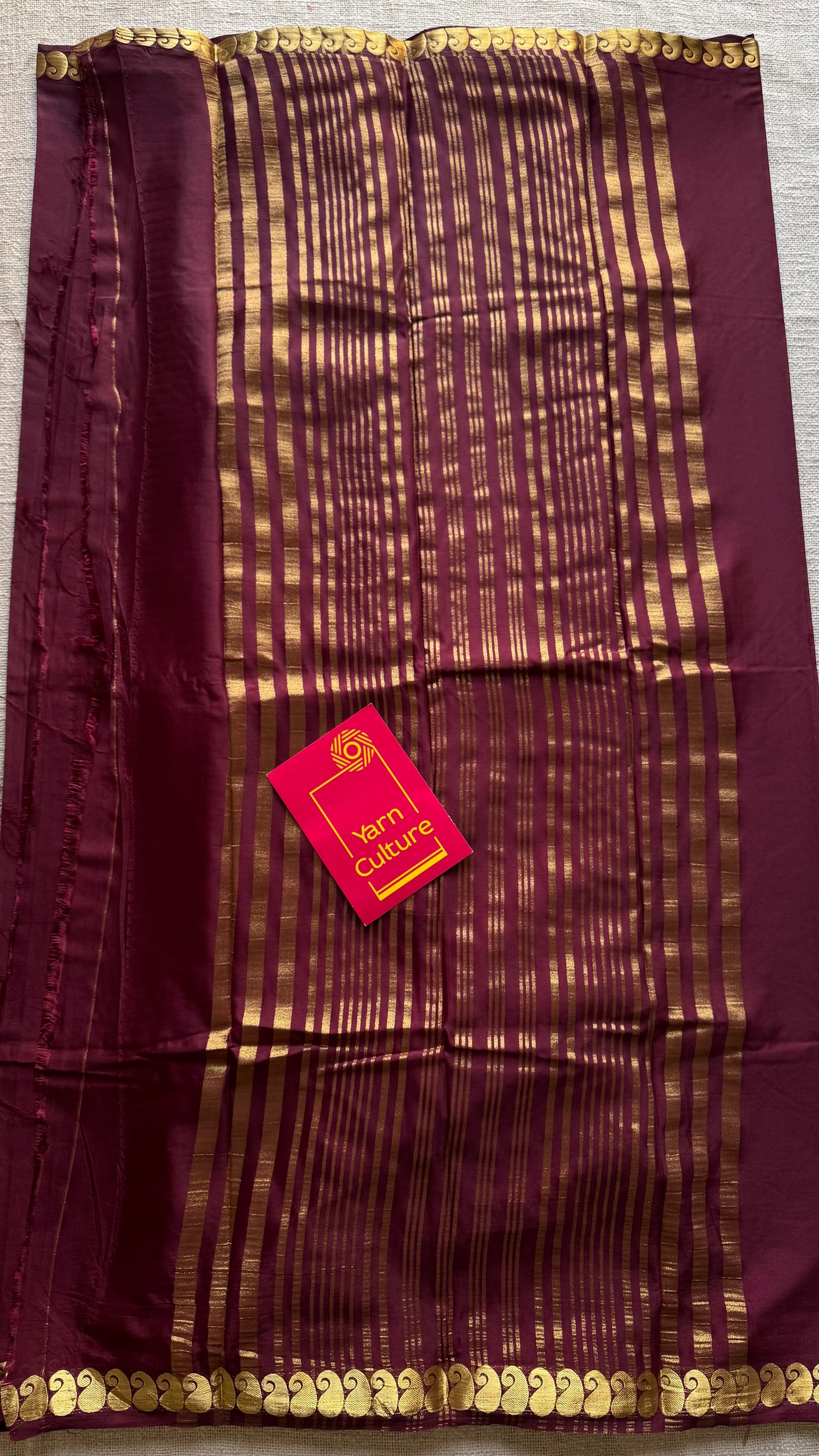 Maroon Mysore semi crepe silk saree - YCLOKFE238