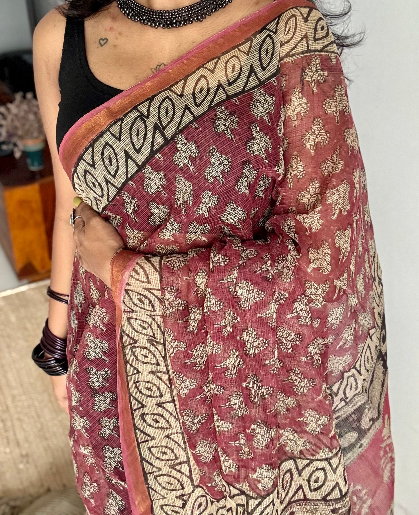 Gulrooh, Kota Doria with zari border - YCTOROCBP76