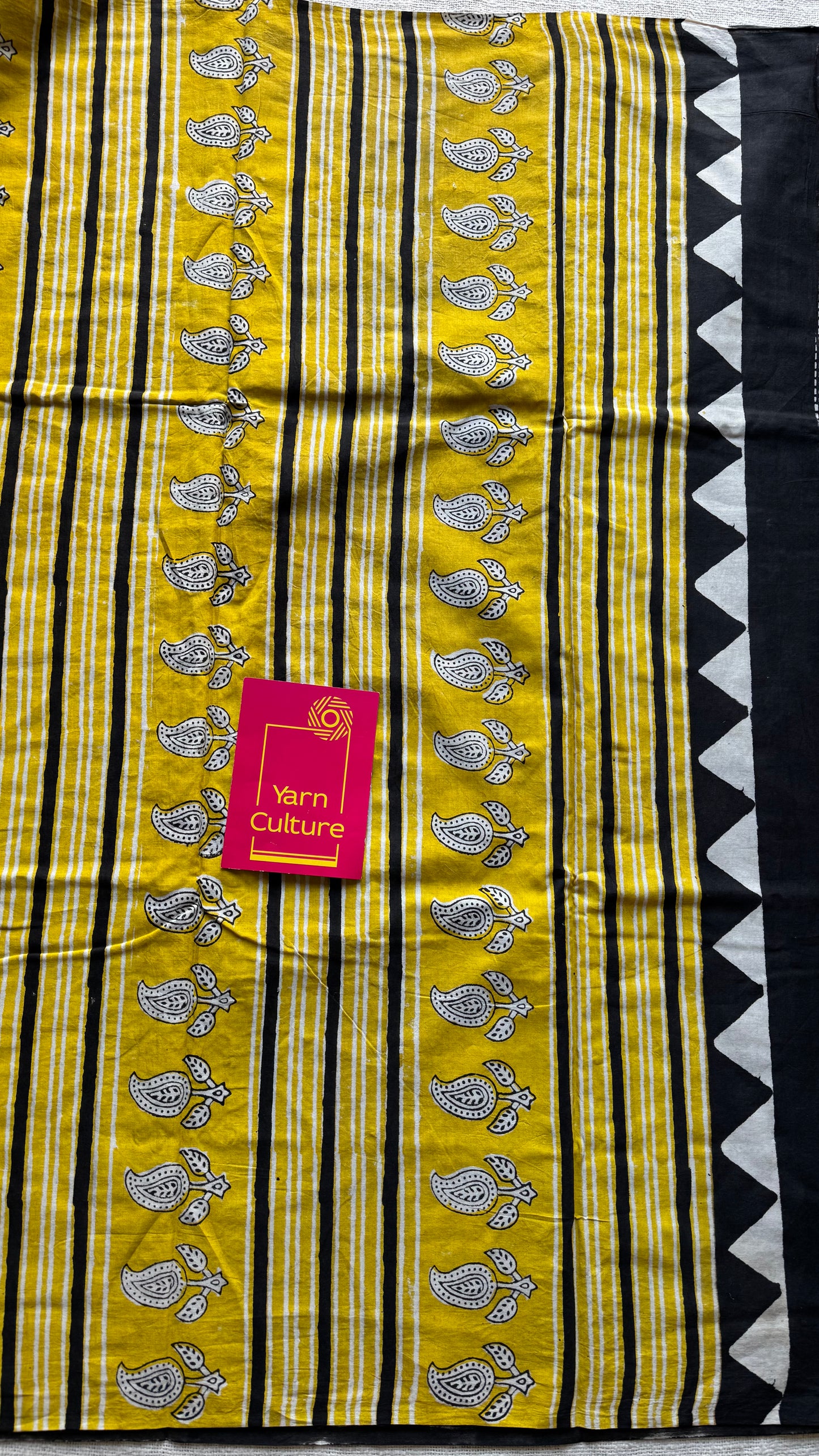 Black and white checks, block print, soft cotton - YCTORNOBP97