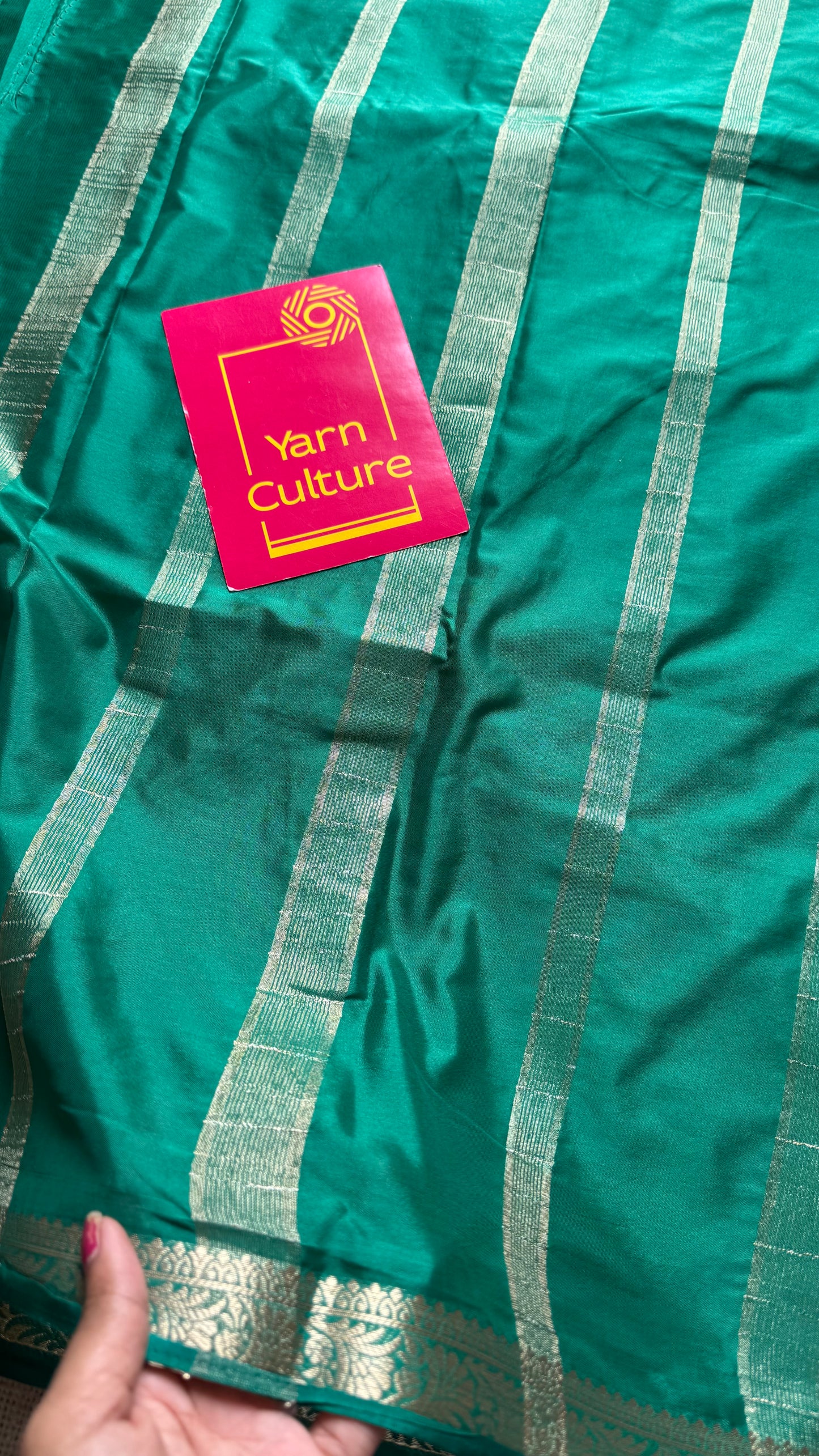 Jade green, Mysore semi-silk - YCDESE17