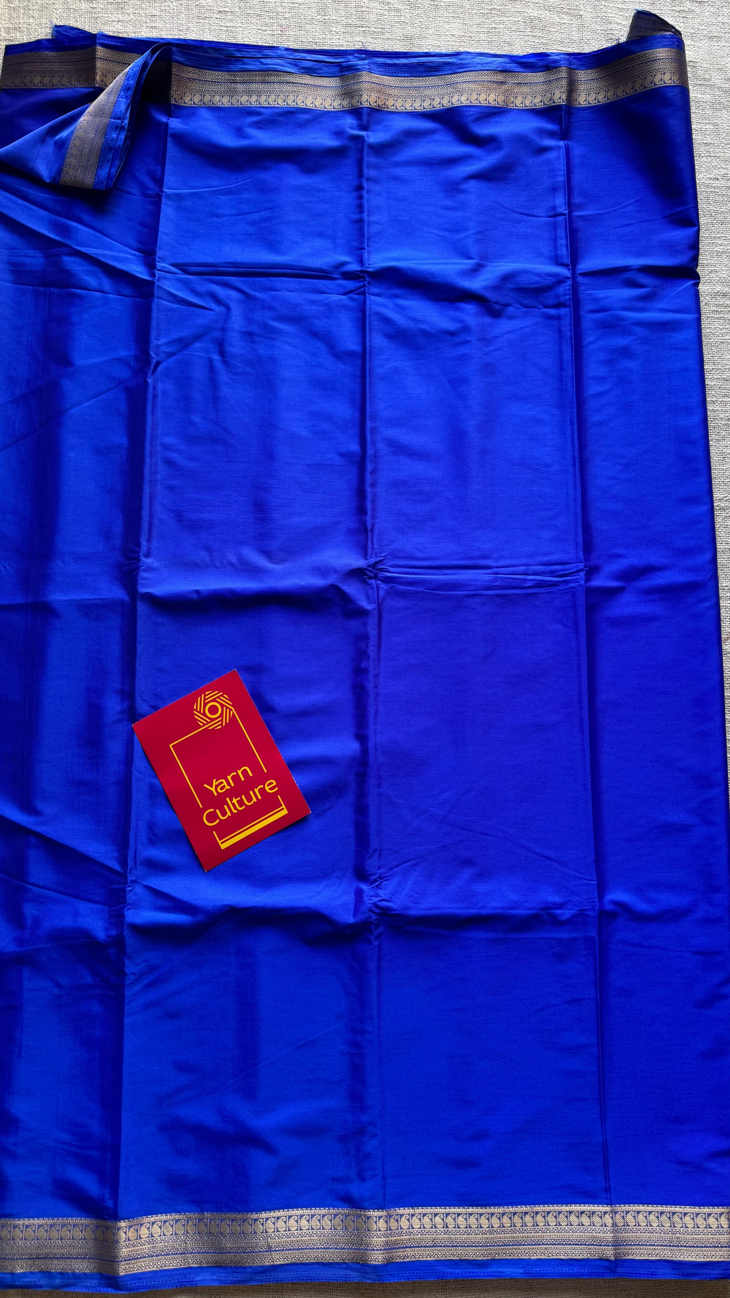 Blue Mysore semi crepe silk saree - YCLOKFE235