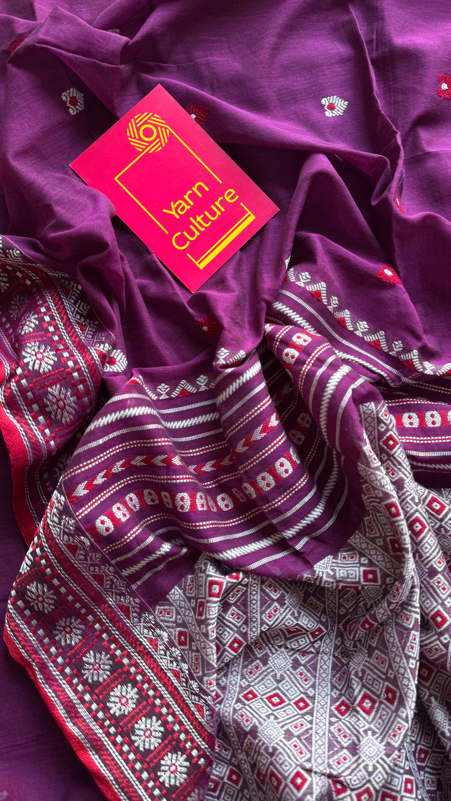 Drakshima (দ্ৰাক্ষিমা) - Inspired by deep wine tones, rich and graceful, soft cotton - YCHOTEAJA208