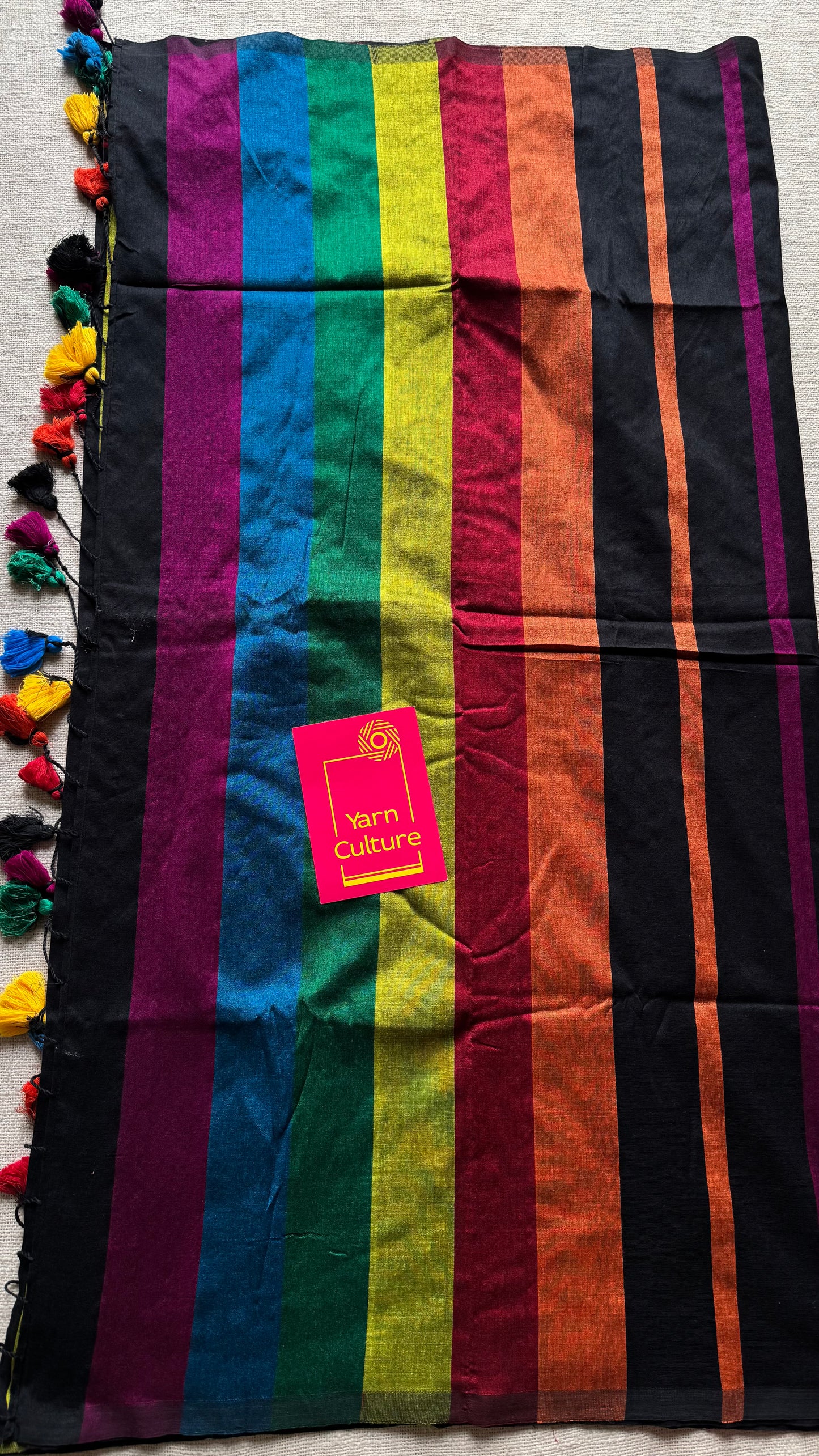 Rainbow coloured soft cotton with stripes - YCBCMCFE218