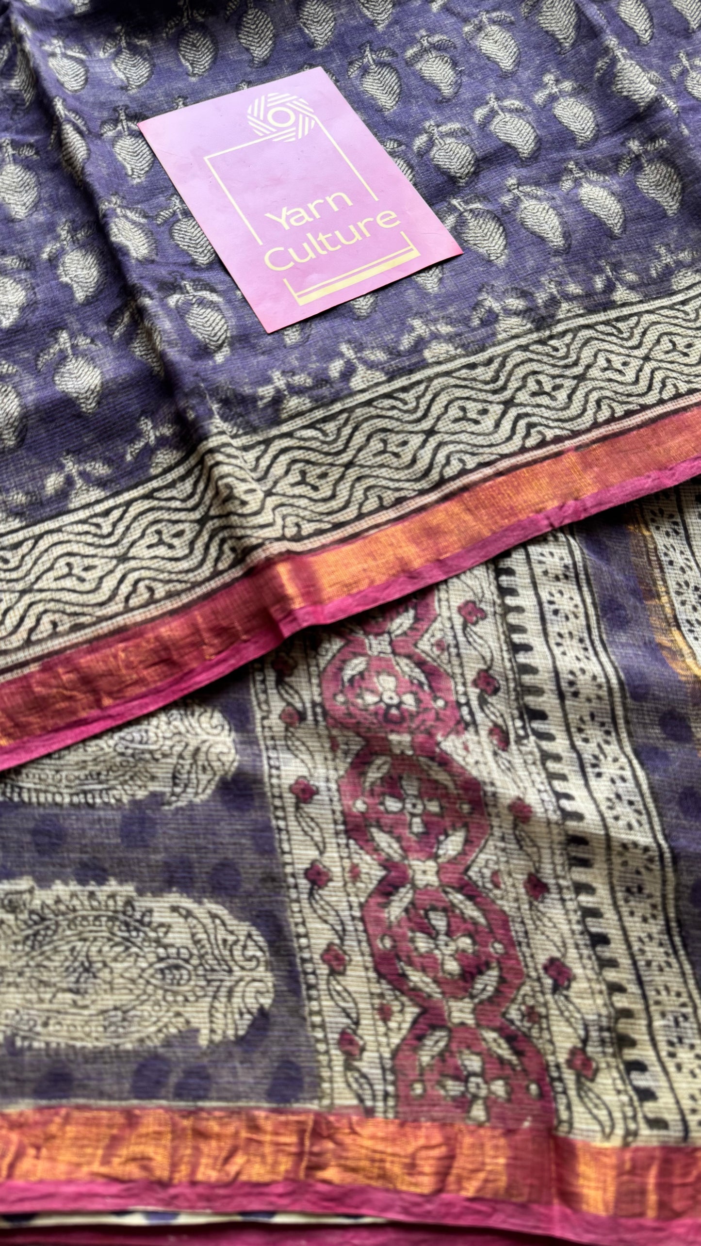 Raagmalika, Kota Doria with zari border - YCTORDEKD19