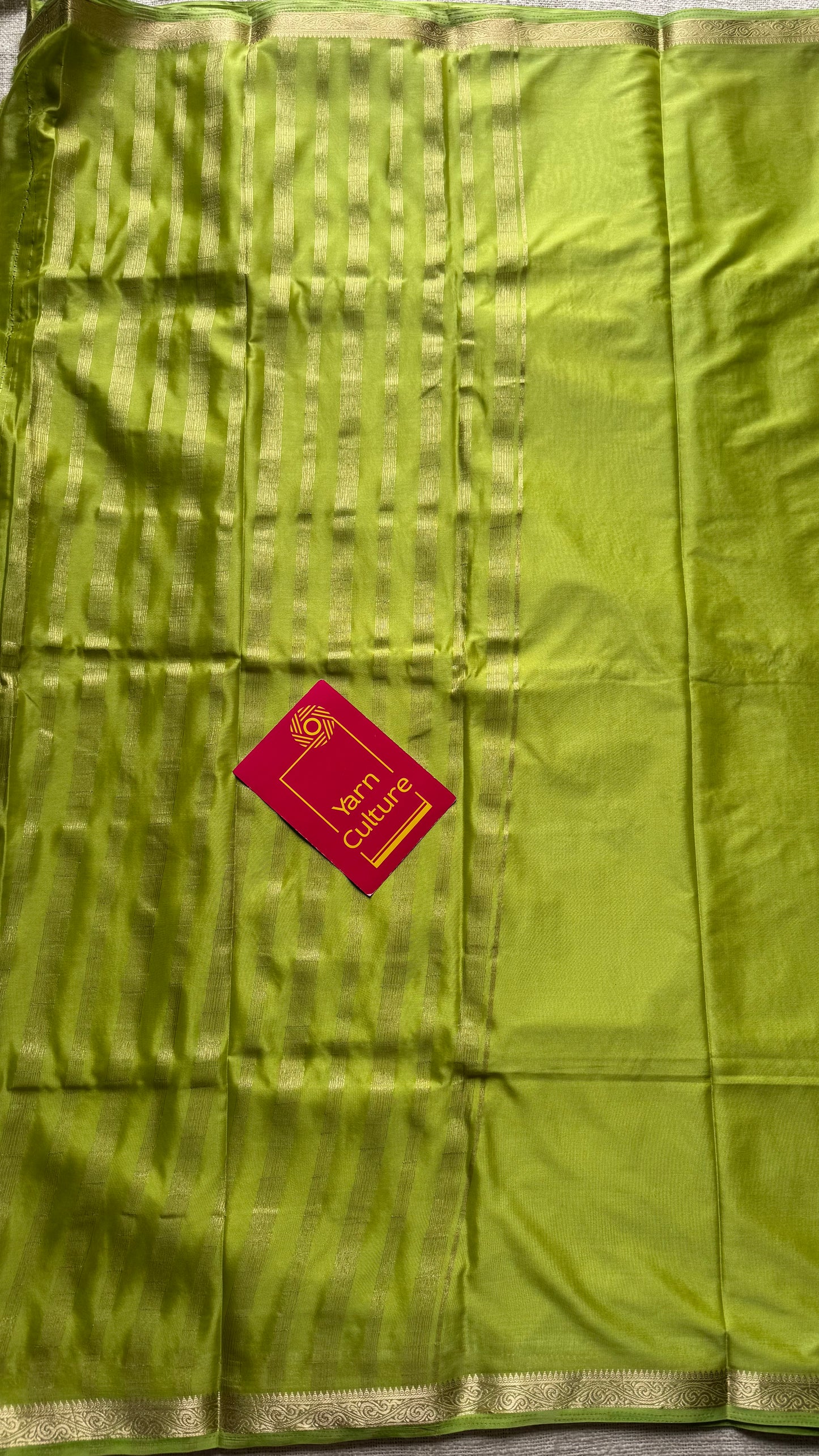 Lime green, Mysore semi-silk - YCDESE18