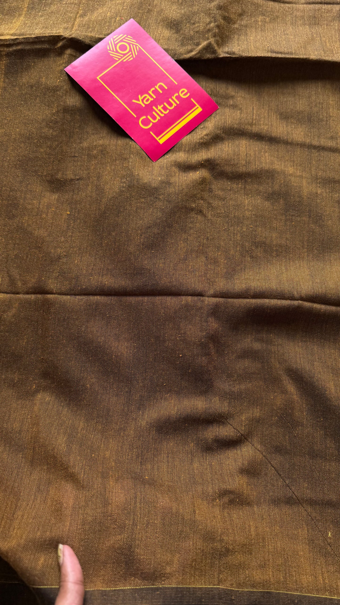 Mustard brown soft cotton saree  - YCBCKCAP24