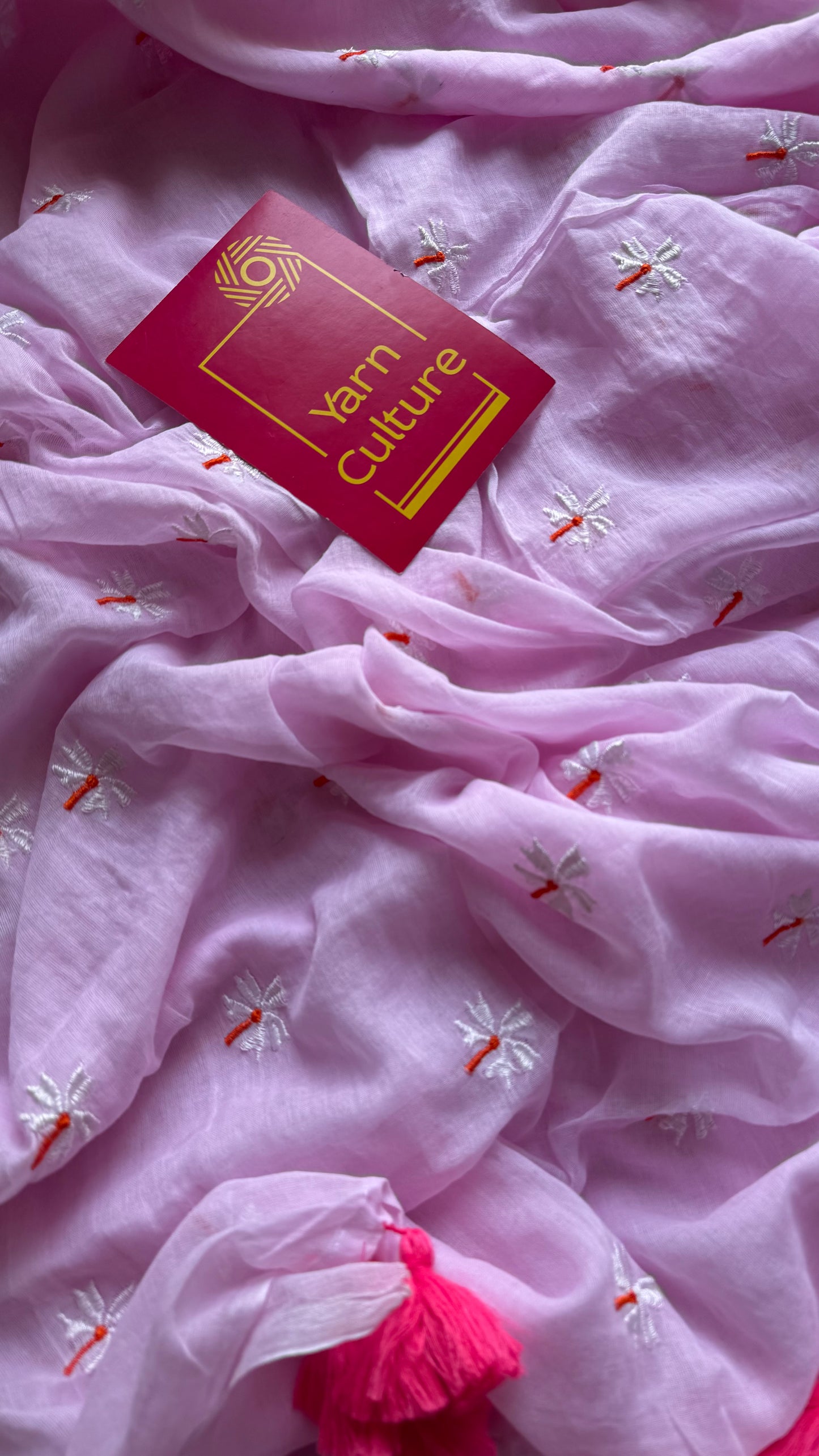 Light pink parijat mul cotton saree  - YCBCMCAP36