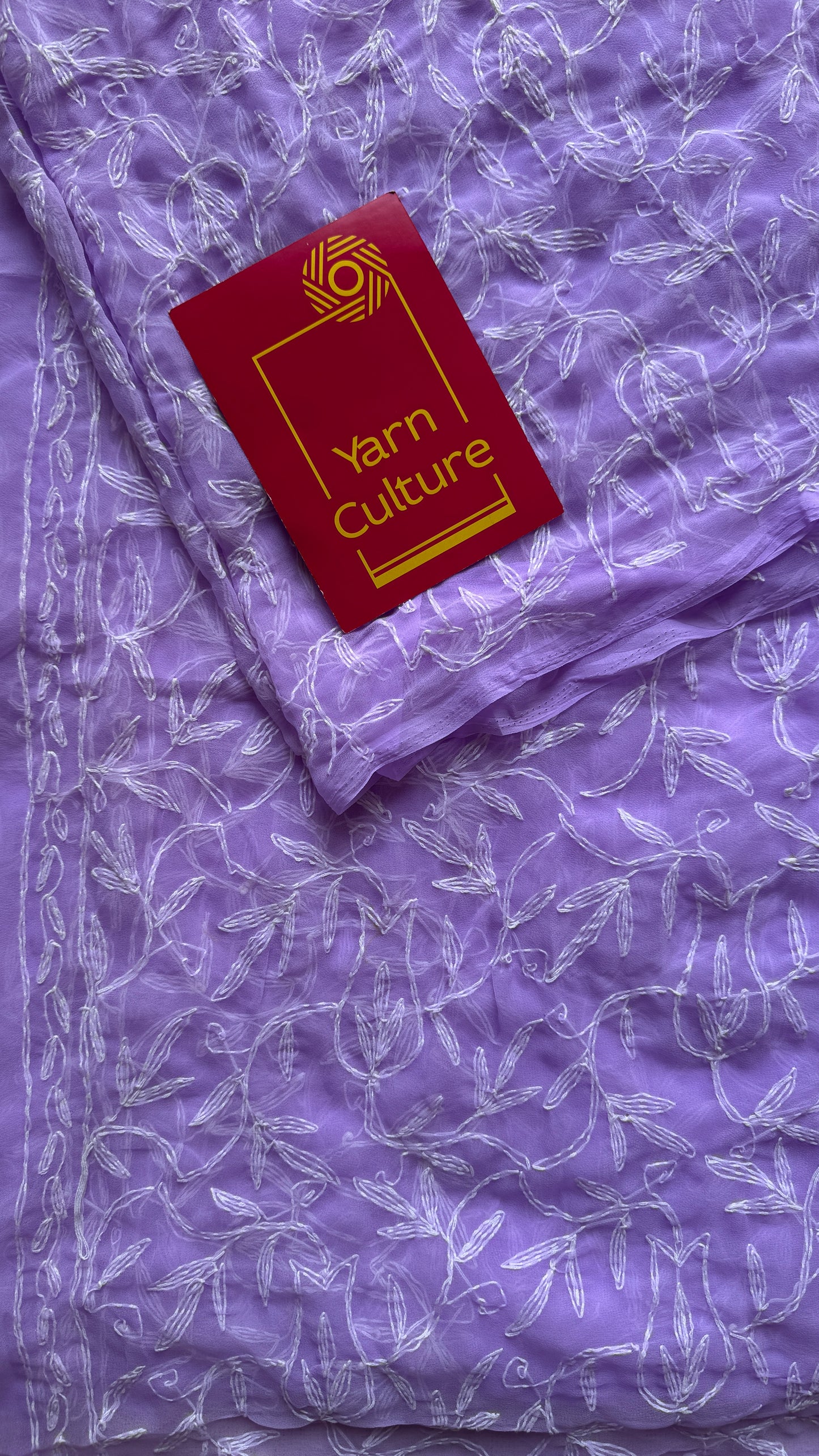 Fizaa-e-Nur (air of light) – Soft Lilac Chikankari, georgette