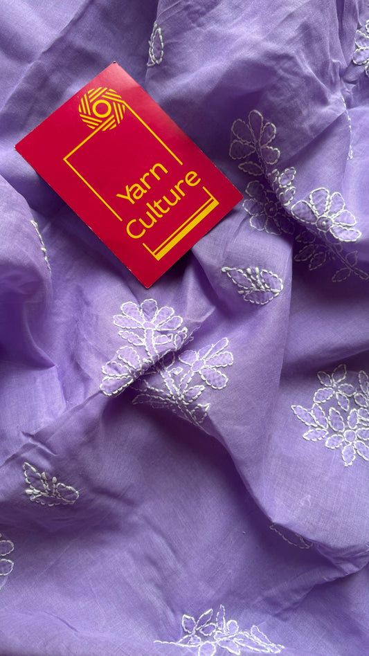 Sitaron Ki Shabnam (dew of the stars) – Lavender Chikankari, soft cotton