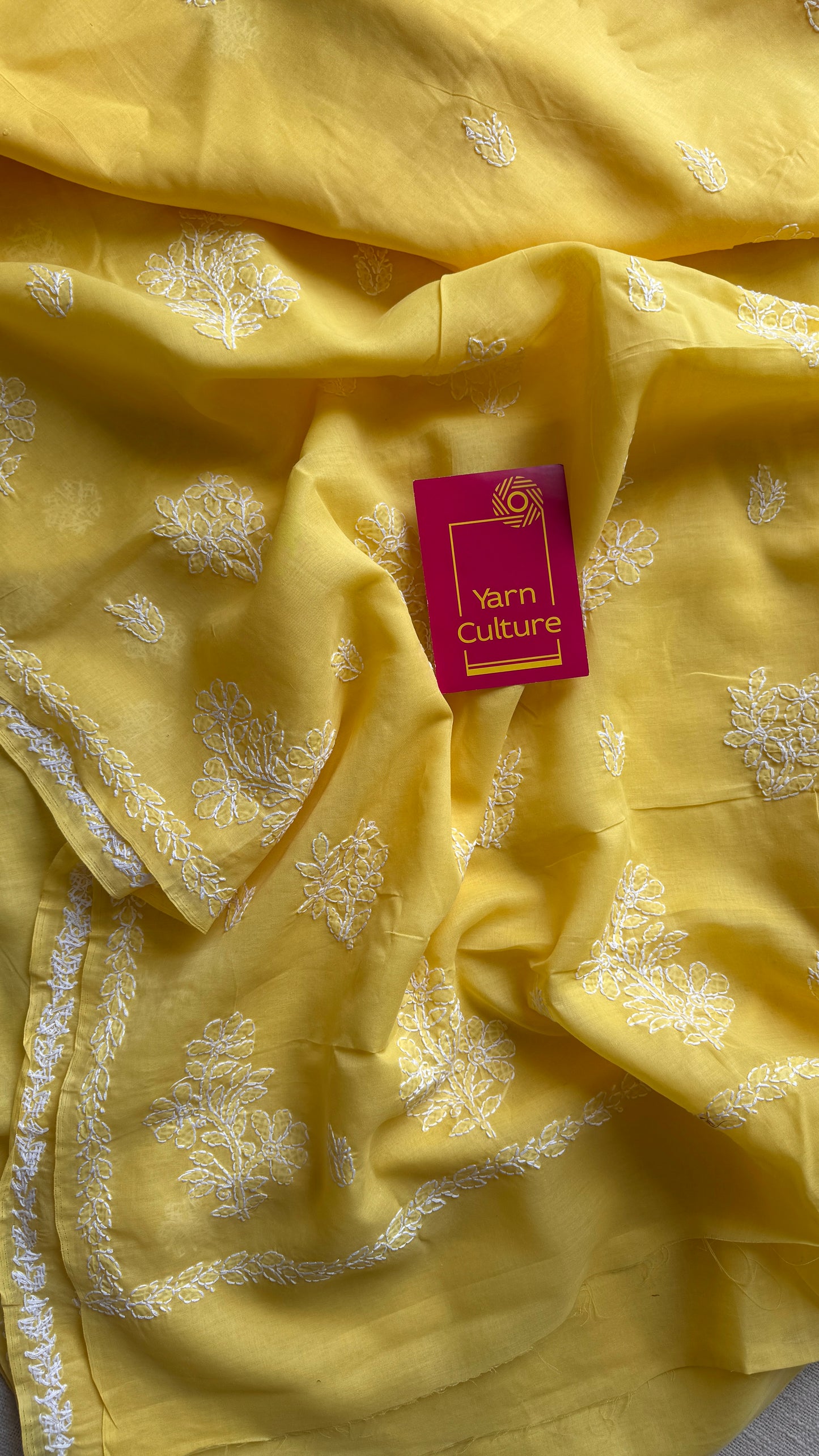 Pehli Subah (first morning) - Yellow Chikankari, soft cotton