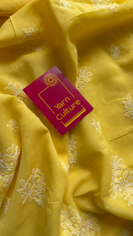 Pehli Subah (first morning) - Yellow Chikankari, soft cotton