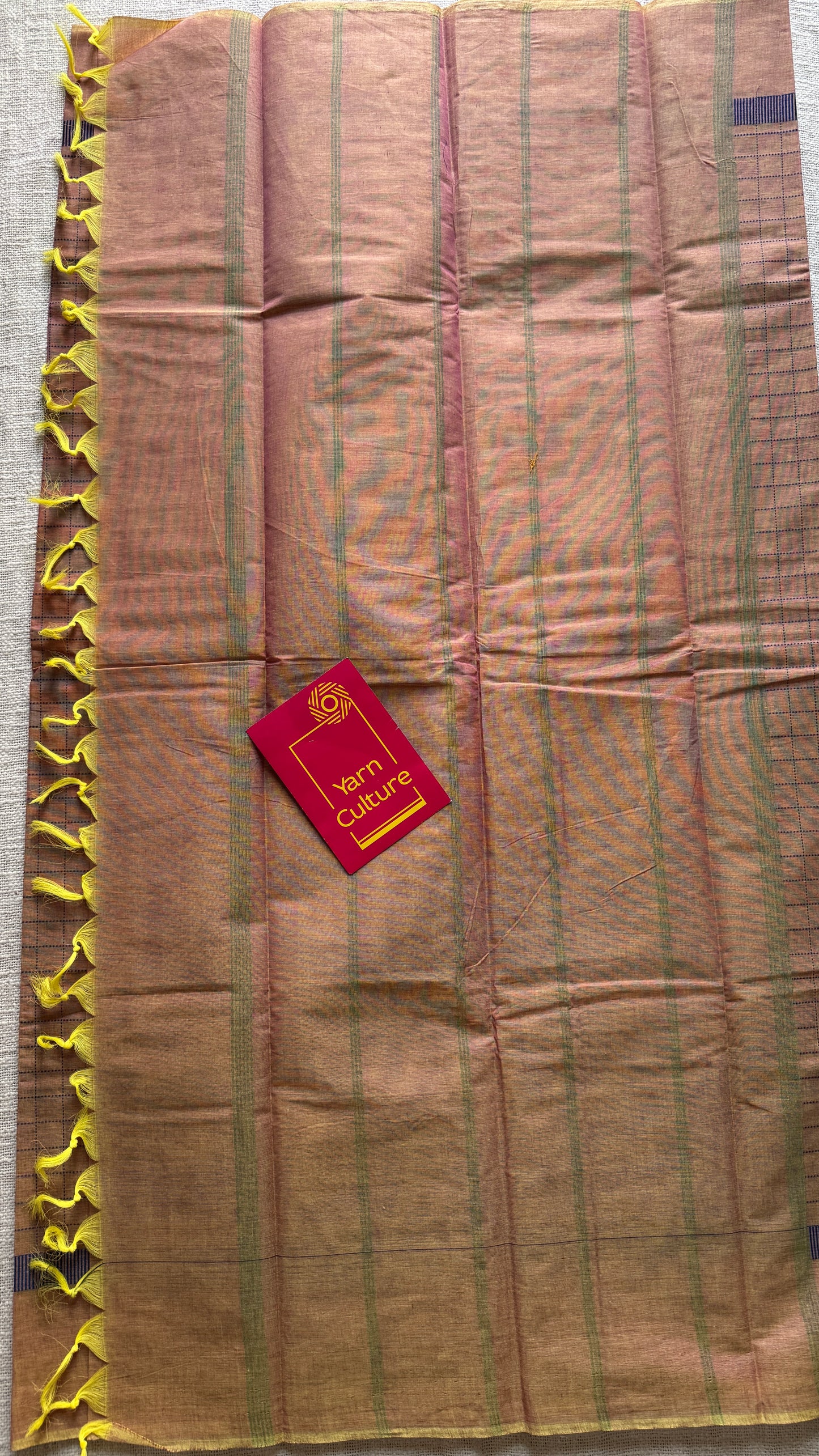 Rose Taupe Checks - Korvai Cotton