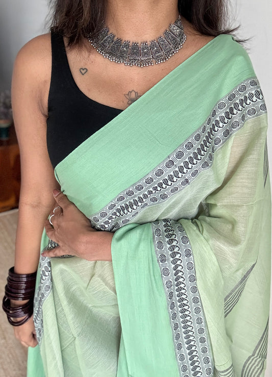 Whispers of Sage - Phulia Handwoven Soft Cotton YCBCFC14