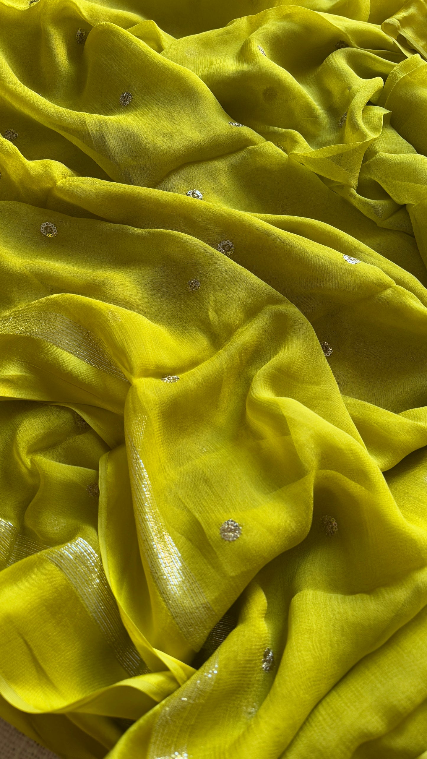 Lemon Green - Viscose Georgette