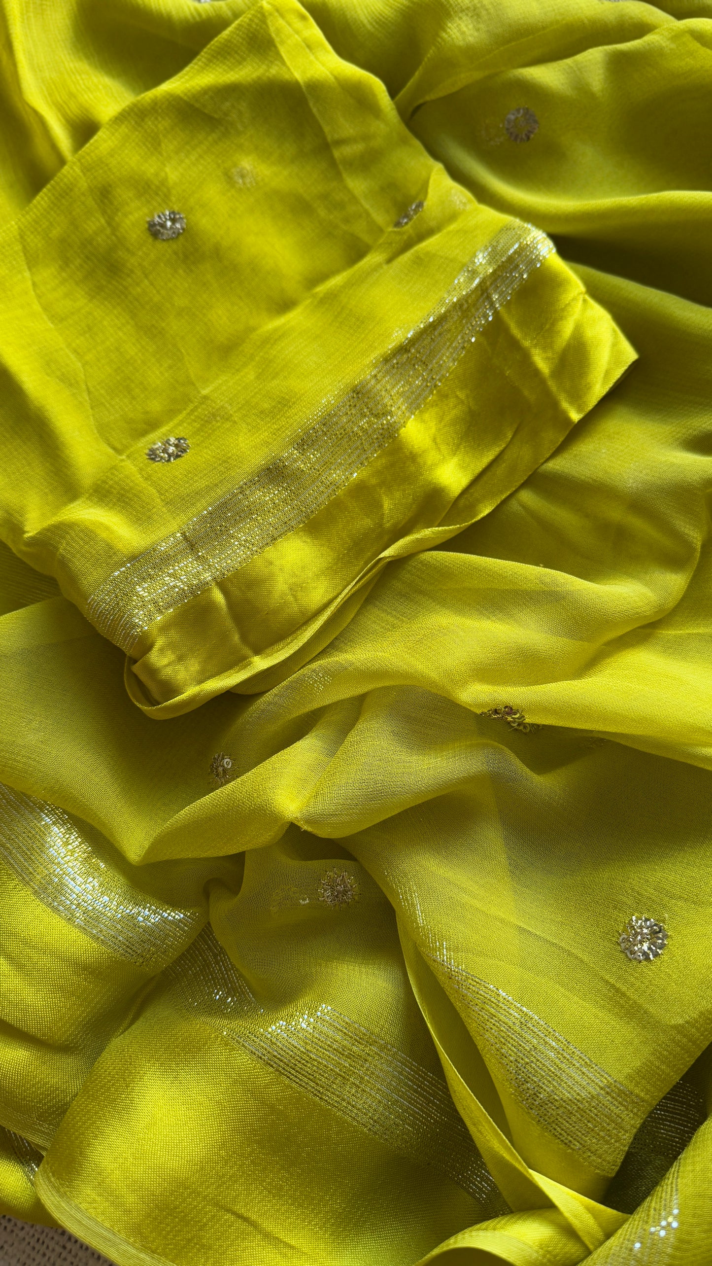Lemon Green - Viscose Georgette