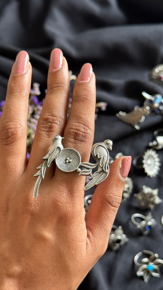 Adjustable ring - birds