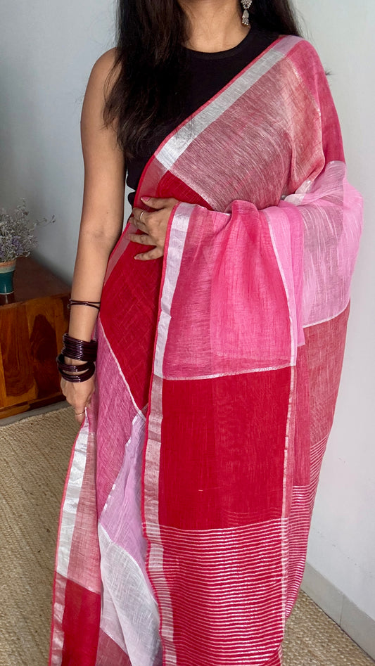 Red Colourblocks - Linen