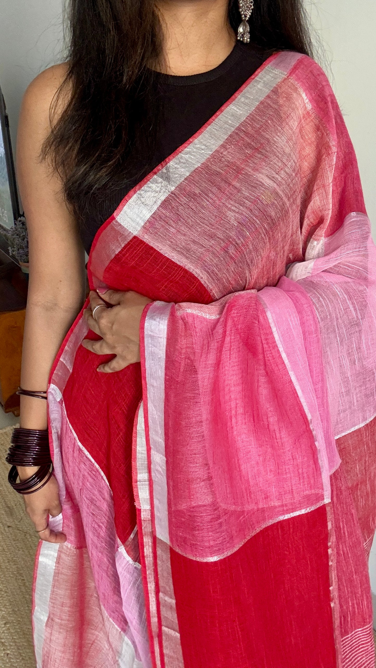 Red Colourblocks - Linen