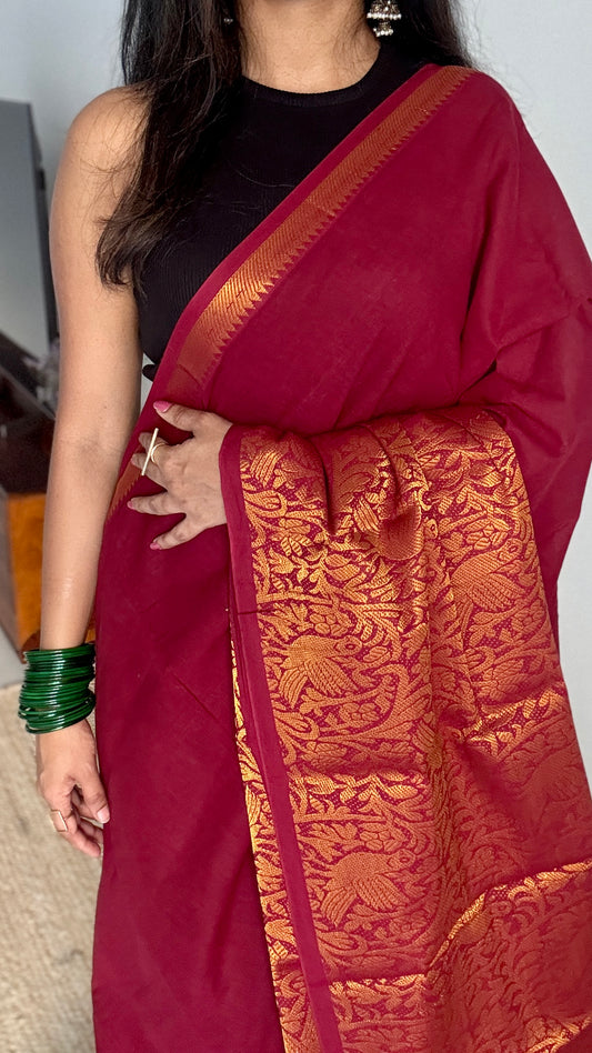Maroon Vanasringaram - Madurai Soft Cotton