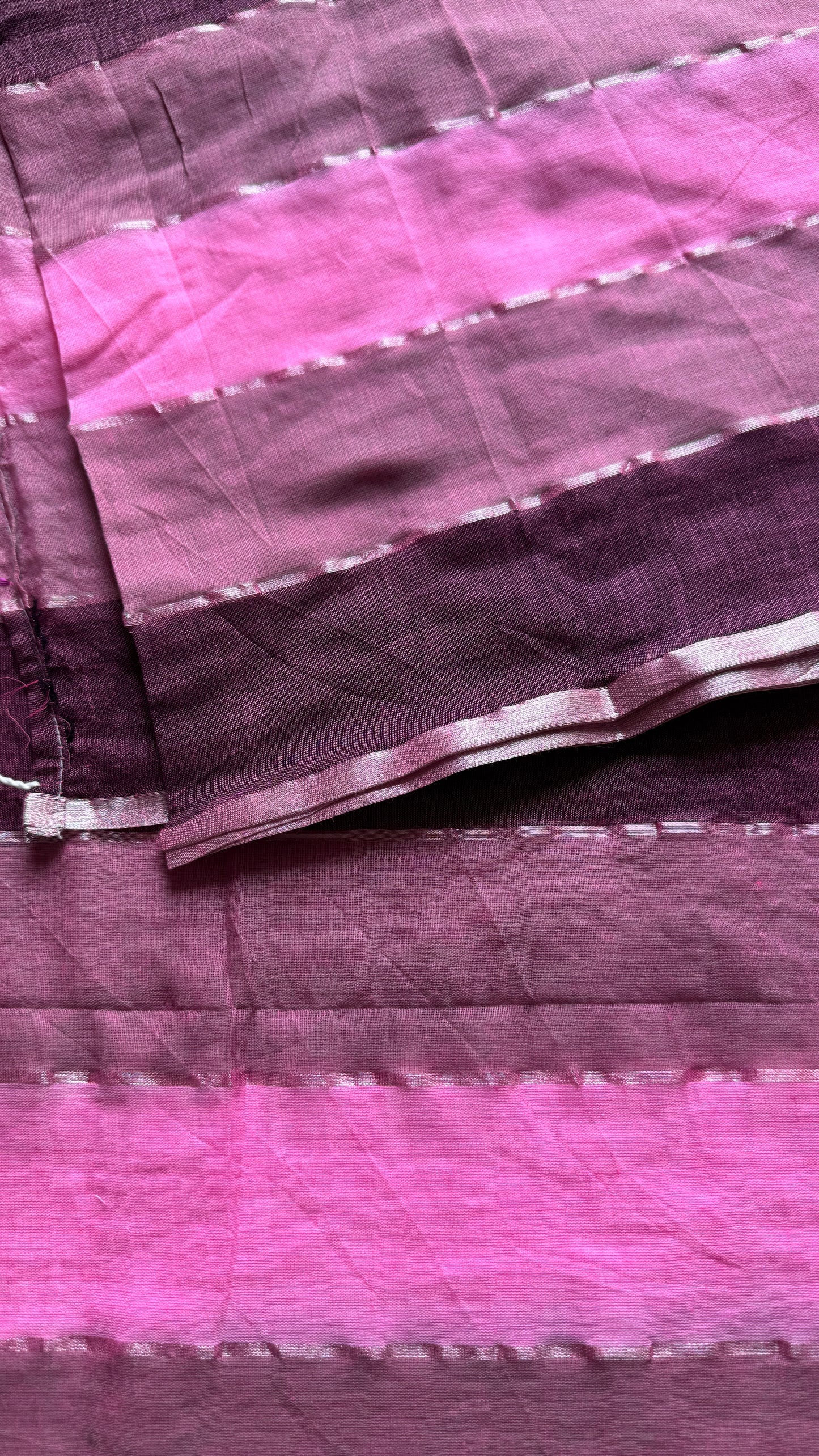 Raspberry Whirl (lighter) - Pink and wine colour block hues, mul cotton